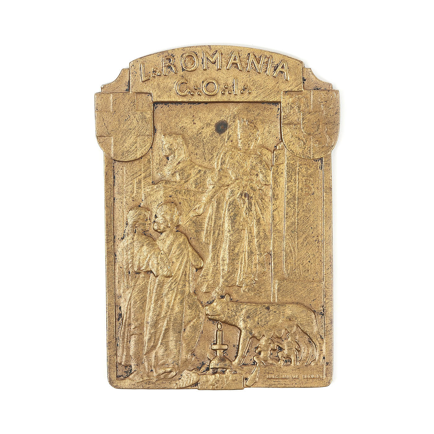 Plachetă de lojă ”Loja România, Marele orient al Italiei”, gravor Awes Munze, Berlin, 1921