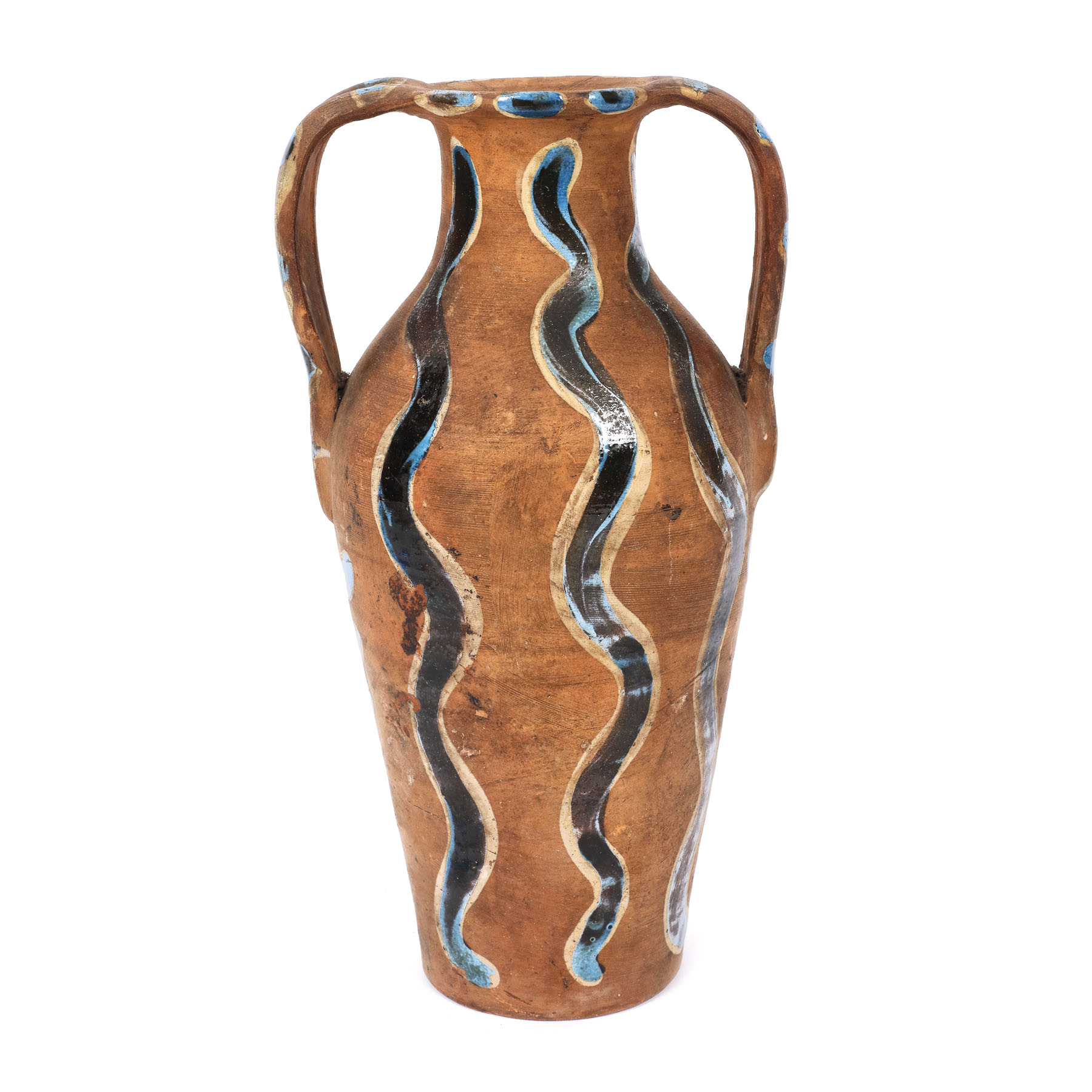 Vas cu formă amforoidală, din ceramică, Atelierele Regale de la Periș, perioada interbelică
