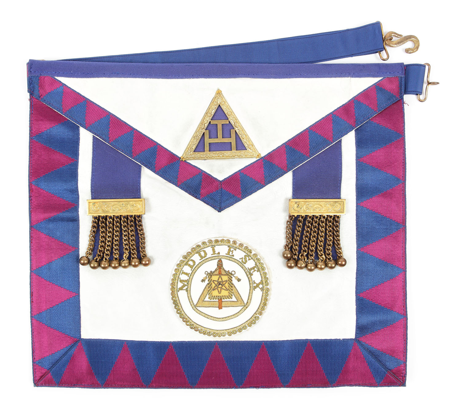 Şorț masonic de maestru aparţinând ritului de York, Middlesex