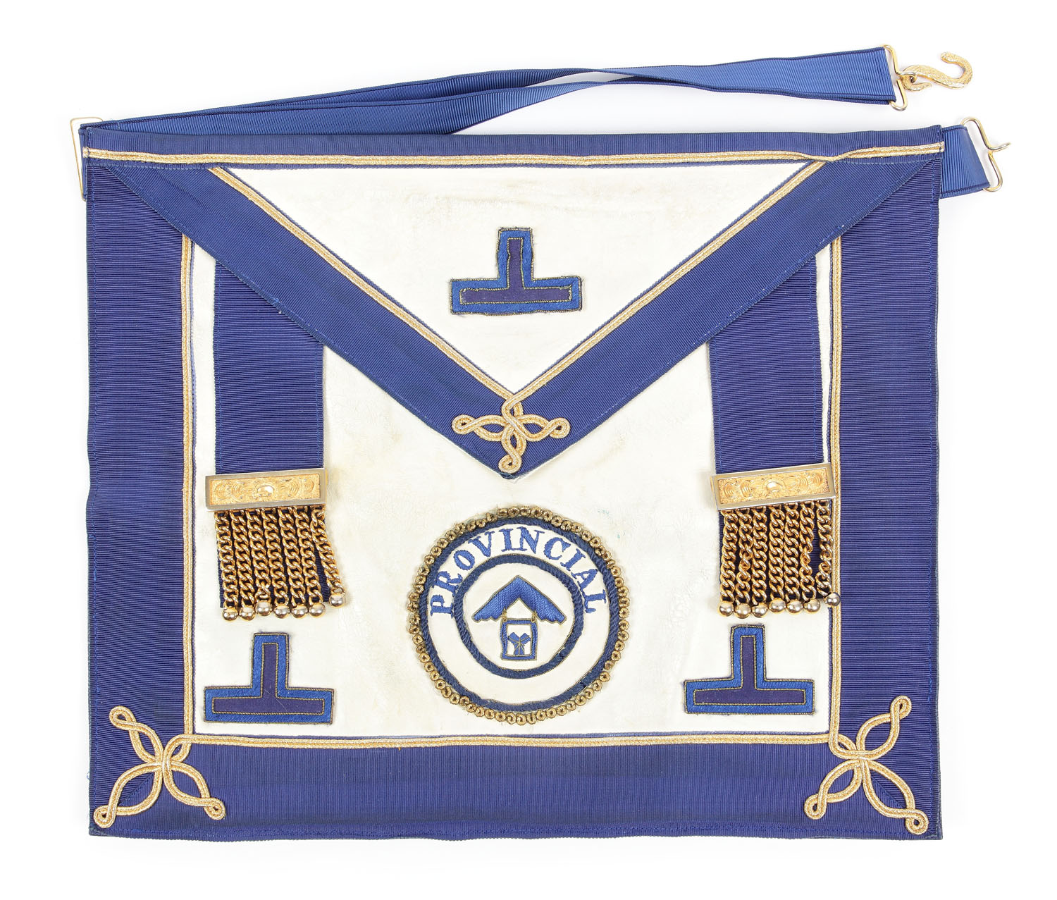 Şorț masonic de Maestru de Ceremonie, pentru funcţia de Maestru Venerabil din Trecut