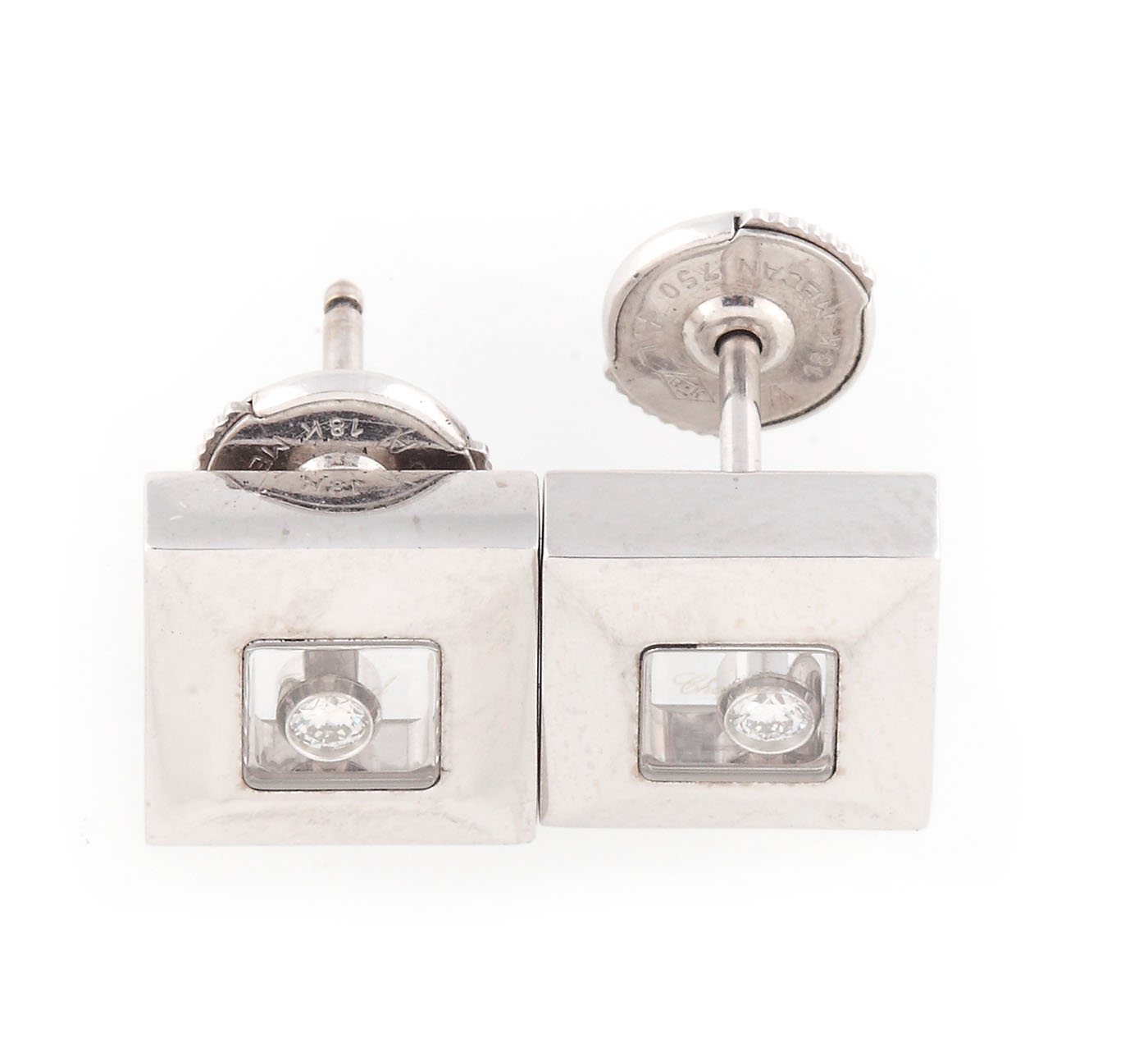 Pair of Chopard Happy Diamonds earrings