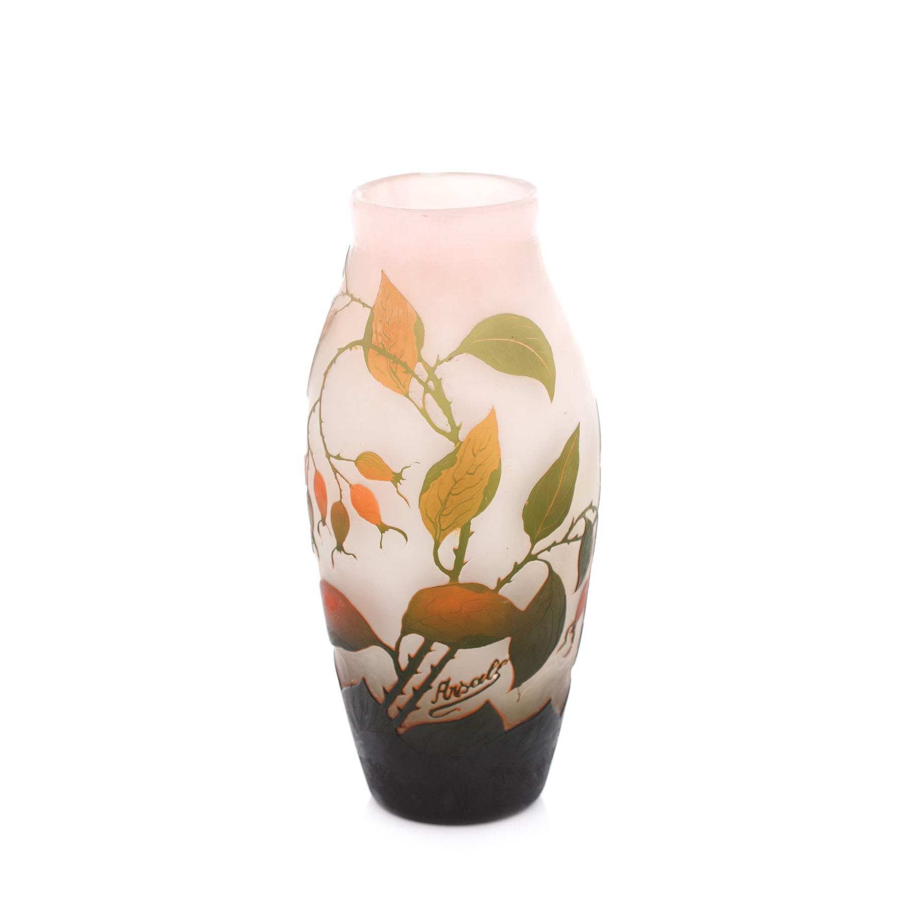 Rar vas Arsall, Art Nouveau, cu decor floral-vegetal, cca. 1920