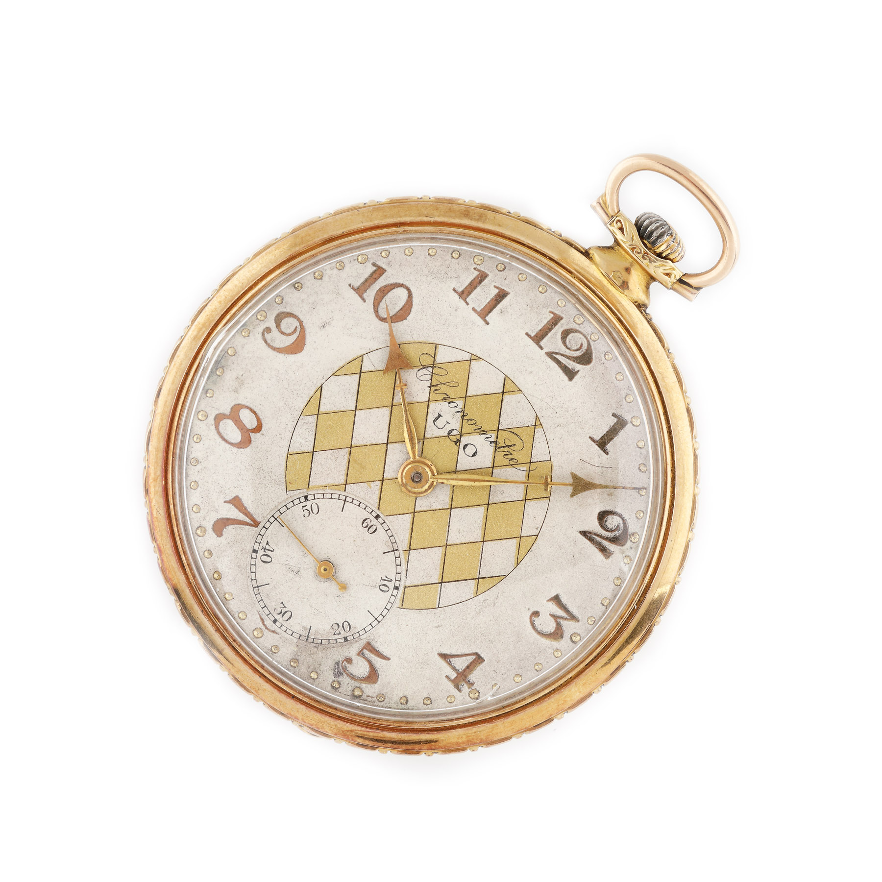 Ceas UGO chronometer din aur, de buzunar, cca. 1930