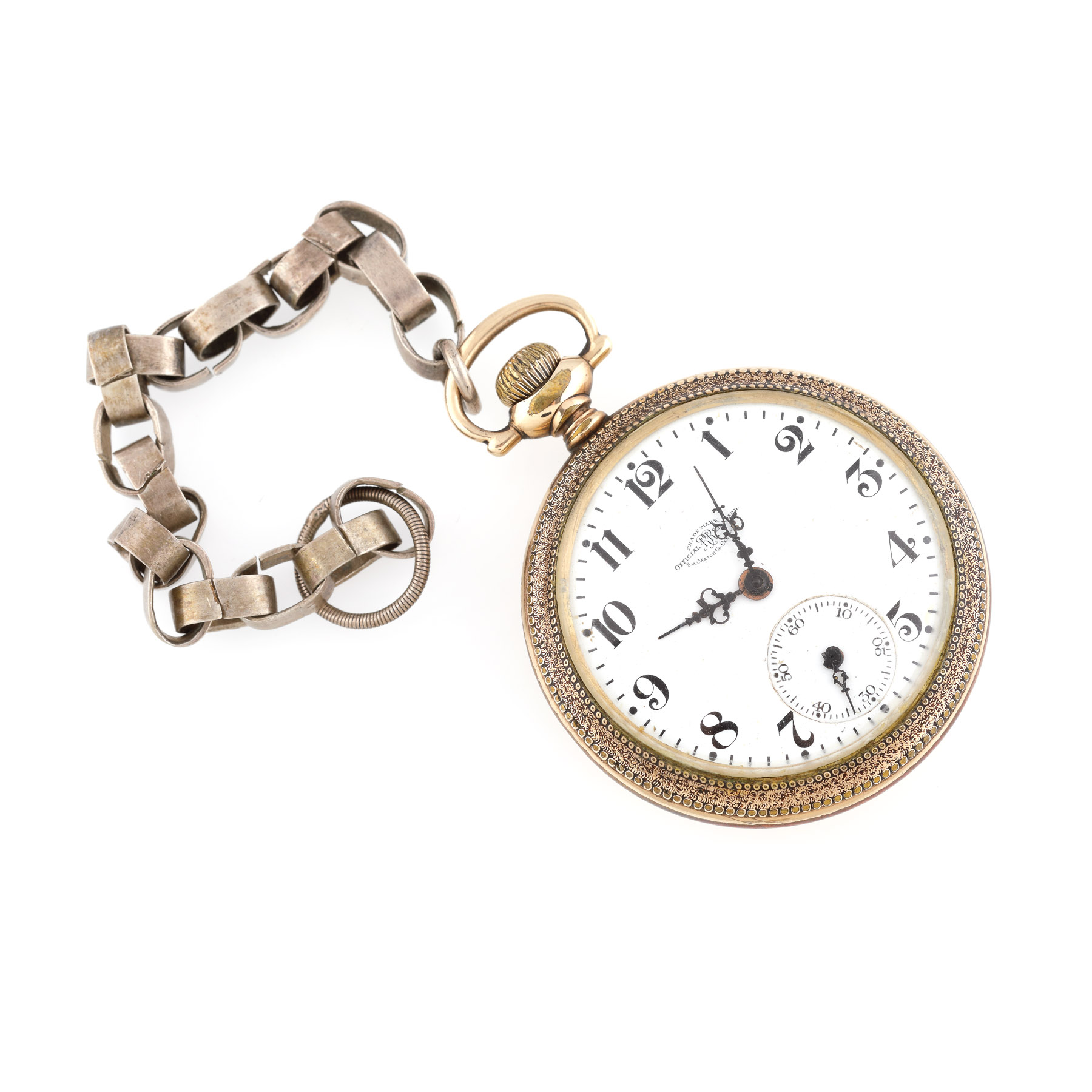 Ceas BALL Watch Cleveland, de buzunar, cu lanț, cca. 1900