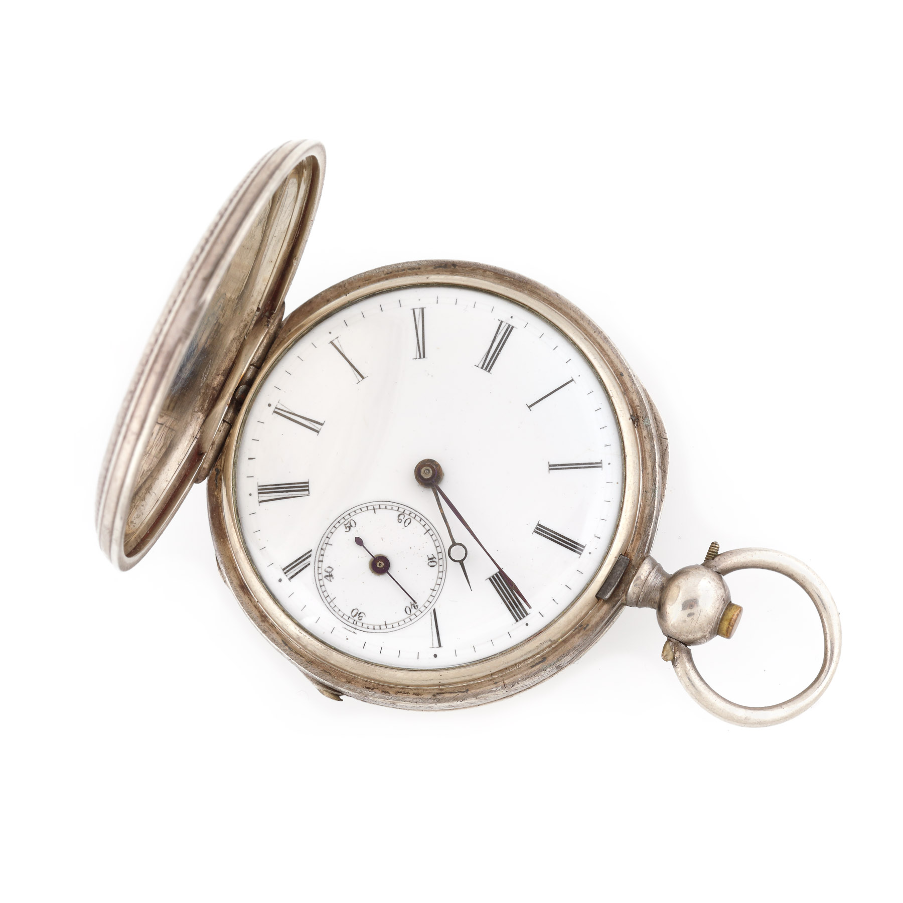 Rar ceas Vacheron Geneve din argint, de buzunar, cu capacele gravate cu peisaj și scenă idilică, cca. 1890, de colecție