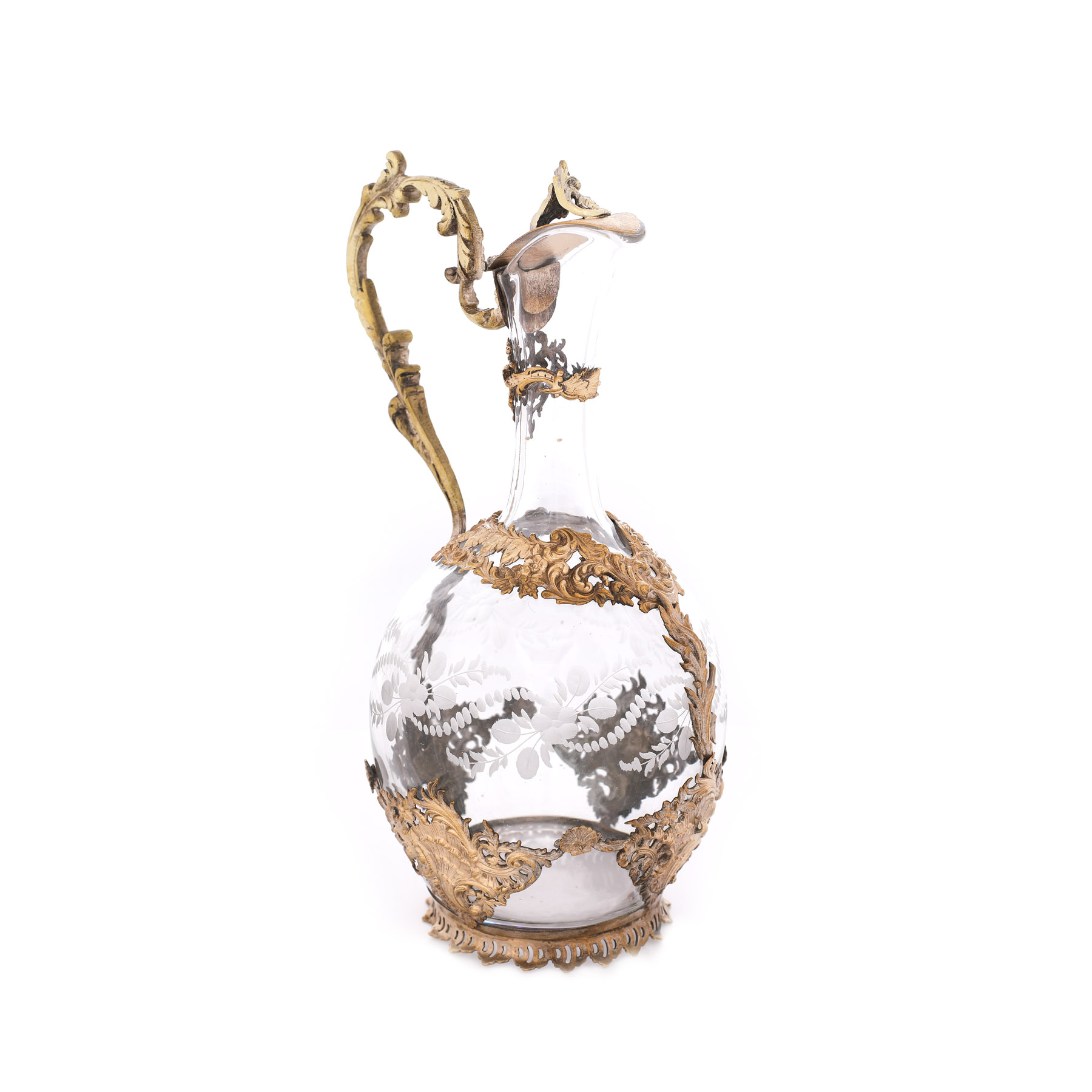 Carafă din cristal Baccarat, cu decor Neo-Rococo, cca. 1880-1900