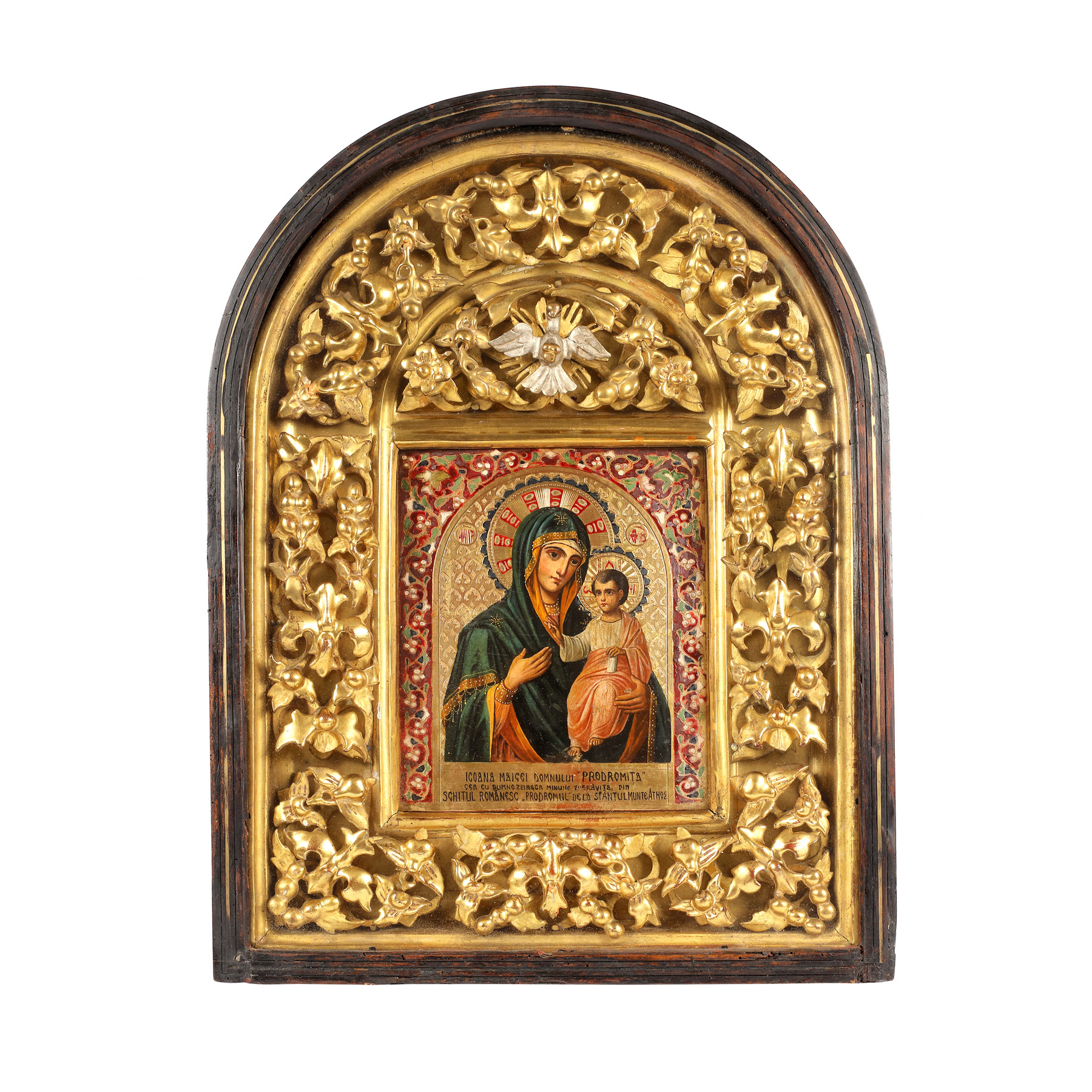 Icoană pe lemn, "Maica Domnului cu Pruncul (Prodomița)", școală grecească, Athos, sfârșitul sec. XIX