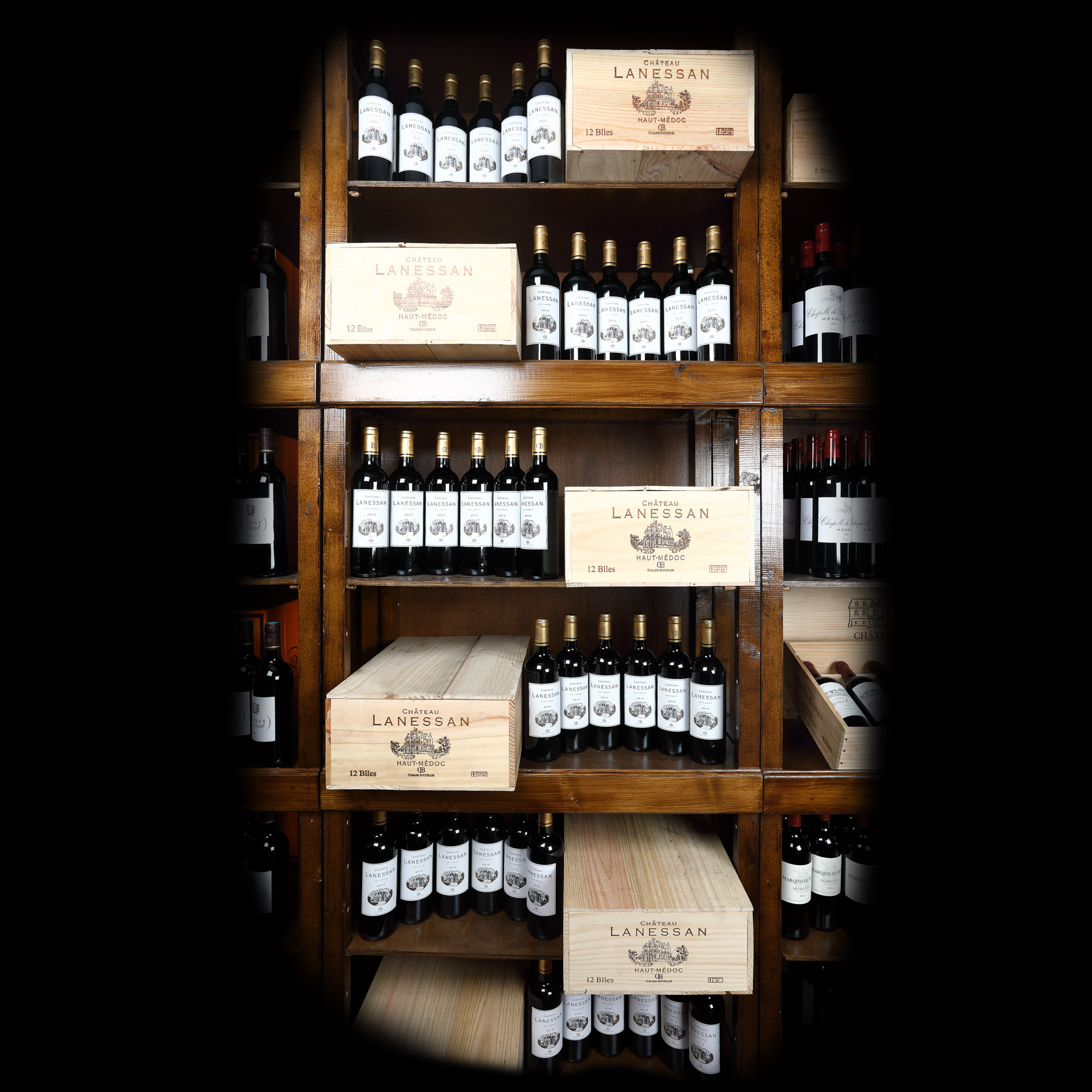 Lot deosebit format din 72 de vinuri Château Lanessan, Haut-Médoc, 2011-2016, 72st x 0,75l