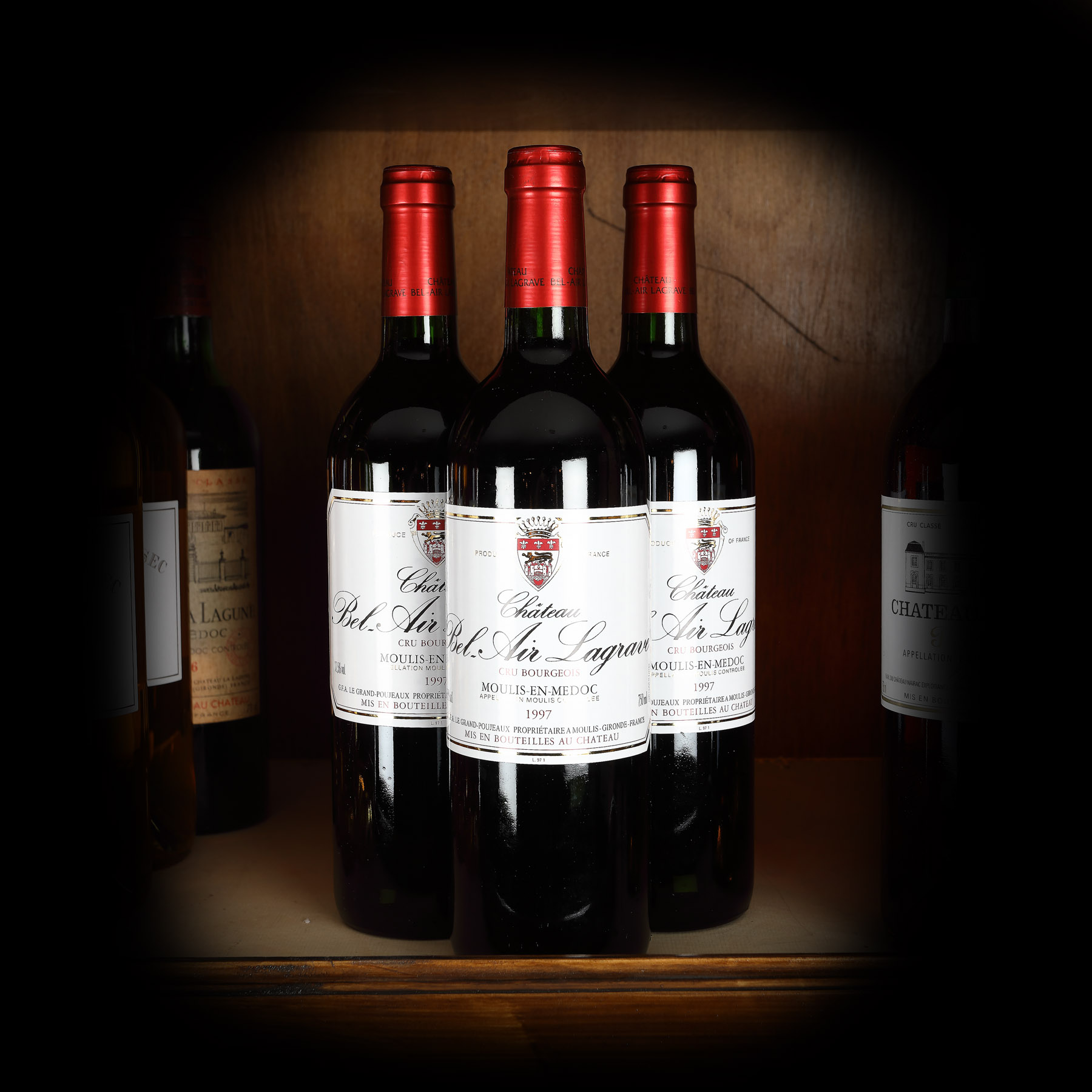 Lot de vinuri Château Bel Air Lagrave, Médoc, 1997, 3st x 0,75l