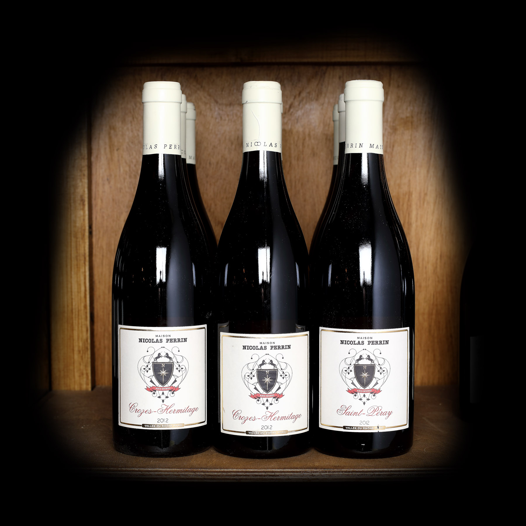 Lot de vinuri diverse provenind din zona Côtes du Rhône, Franța, 2012, 9st x 0,75l