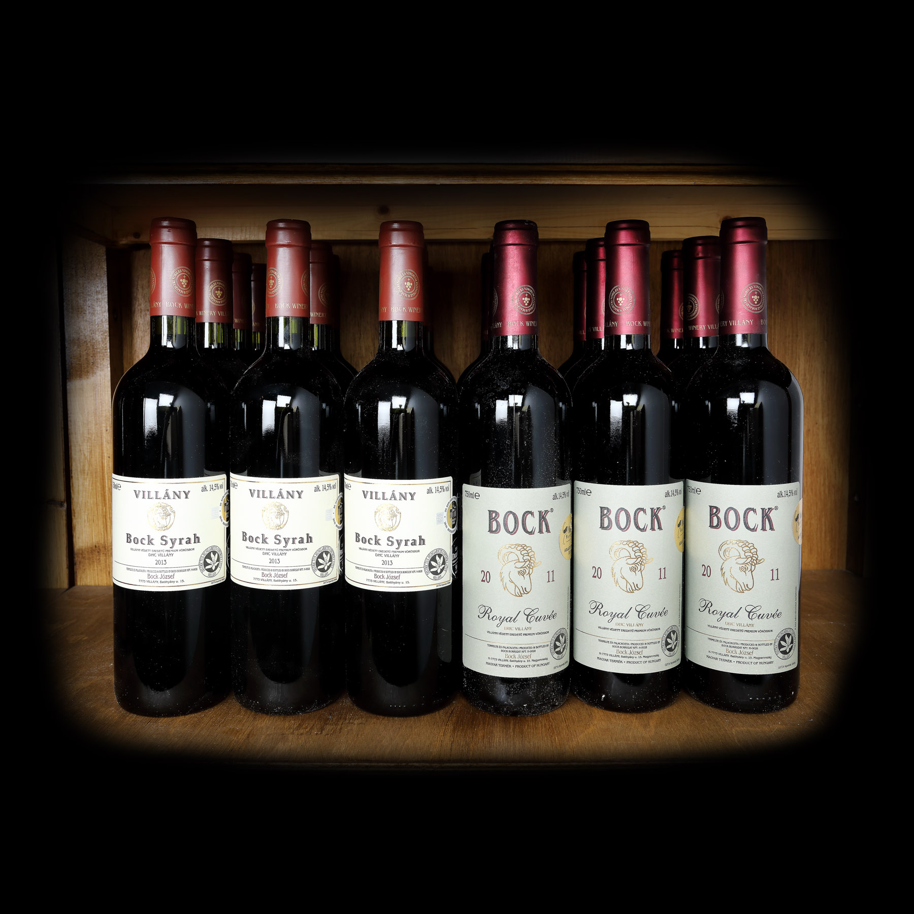 Lot deosebit de vinuri de la Cramele Bock, Villany, Ungaria, 2011-2013, 20st x 0,75
