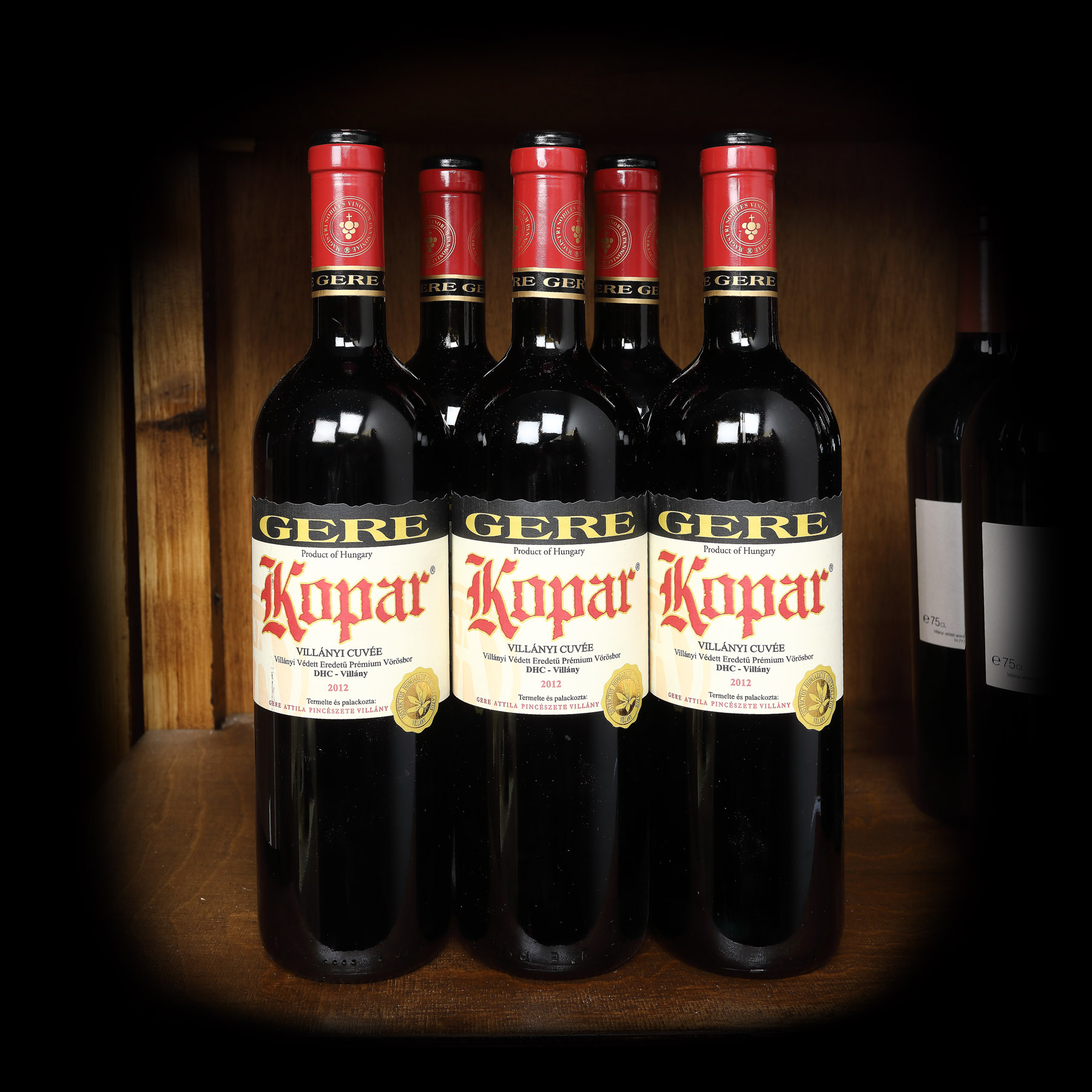 Lot de vinuri provenind de la Crama Gere Attila Kopar, Cuvee 2012, Villany, Ungaria, 5st x 0,75l