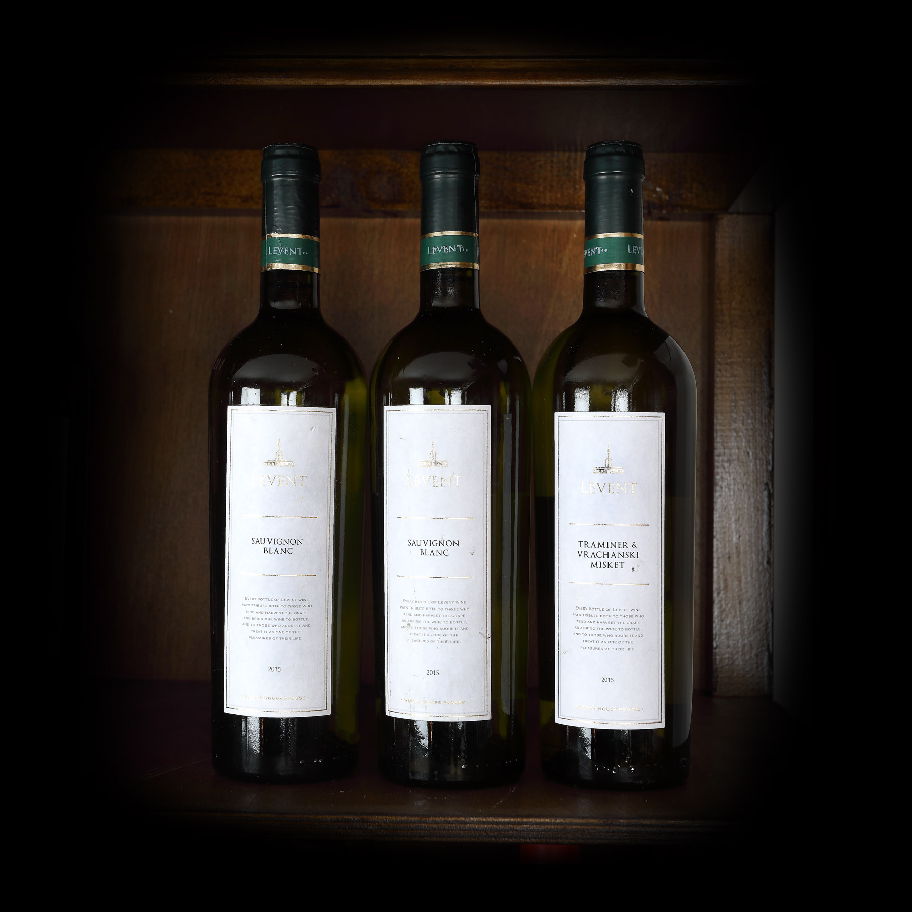 Lot de 3 vinuri de la Levent Winery, Bulgaria 2015, 3st x 0,75l
