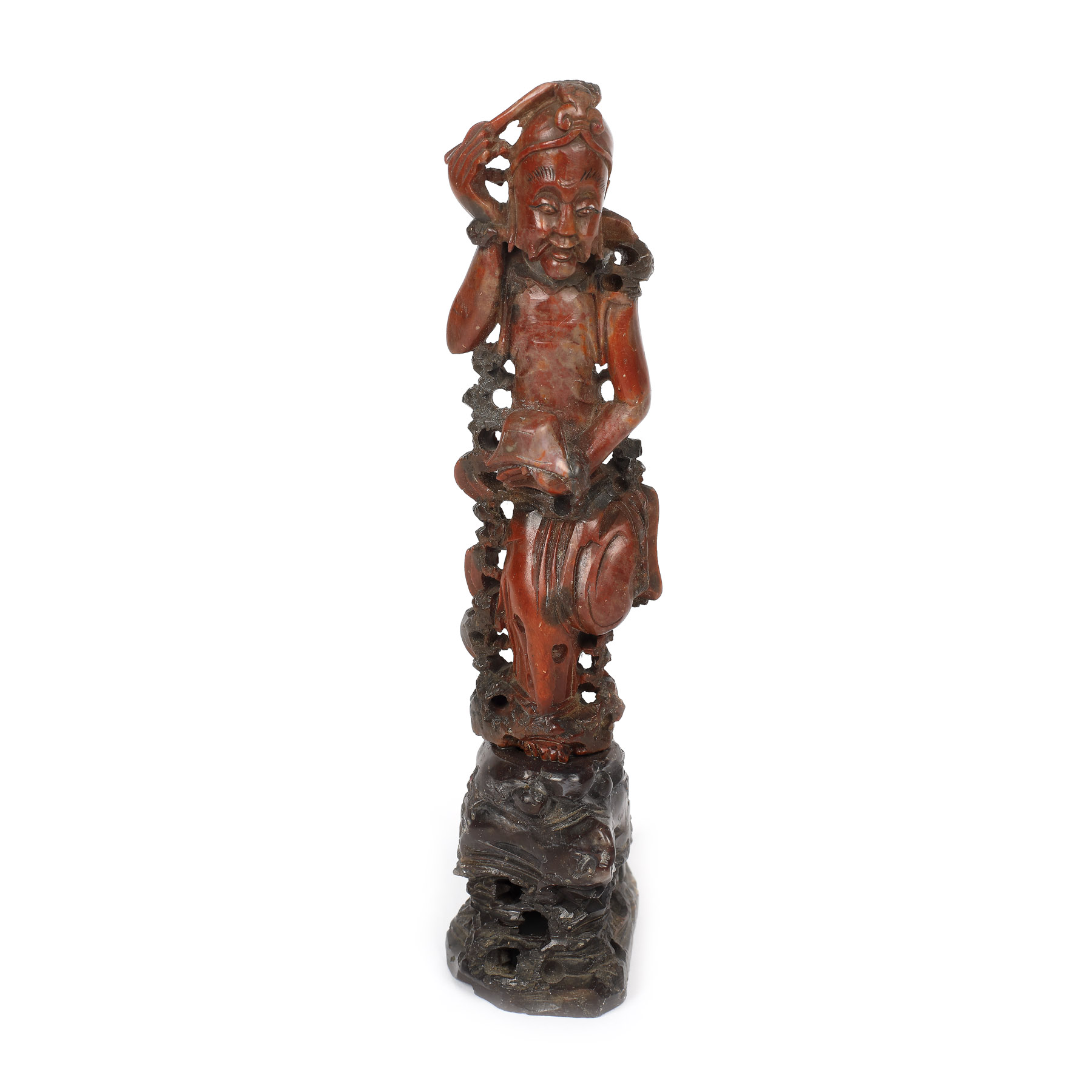 Sculptură din steatit, reprezentându-l pe înțeleptul Liuhai, perioada Qing, China, sec. XIX