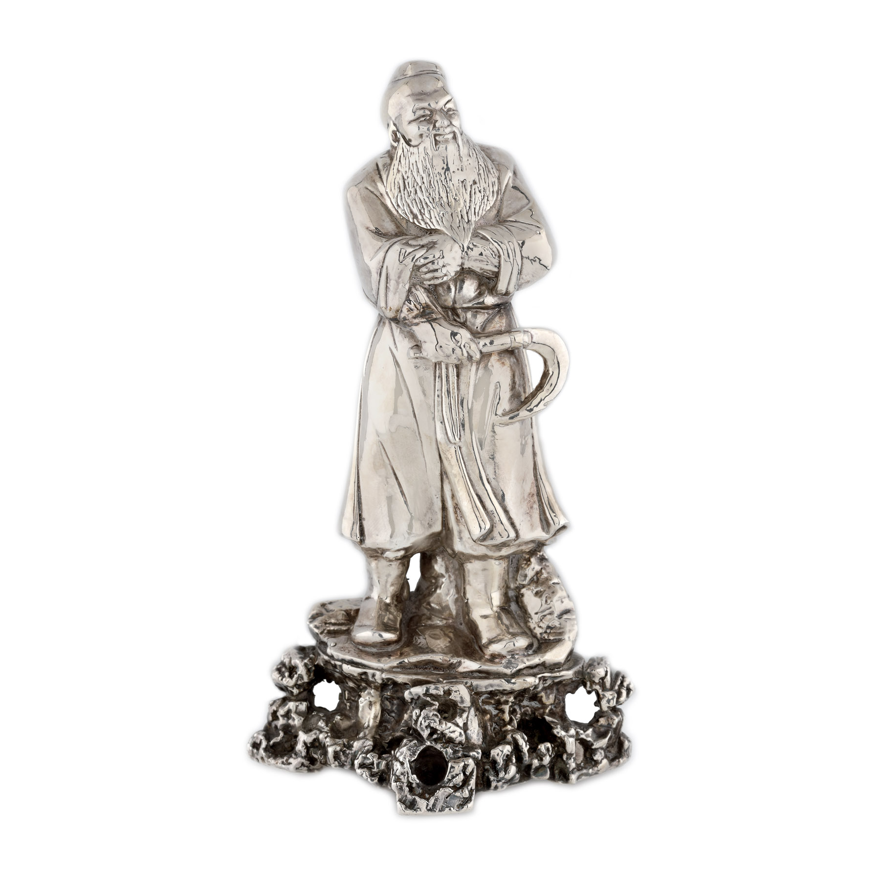 Statuetă placată cu argint, reprezentând un tătar cu khanjar