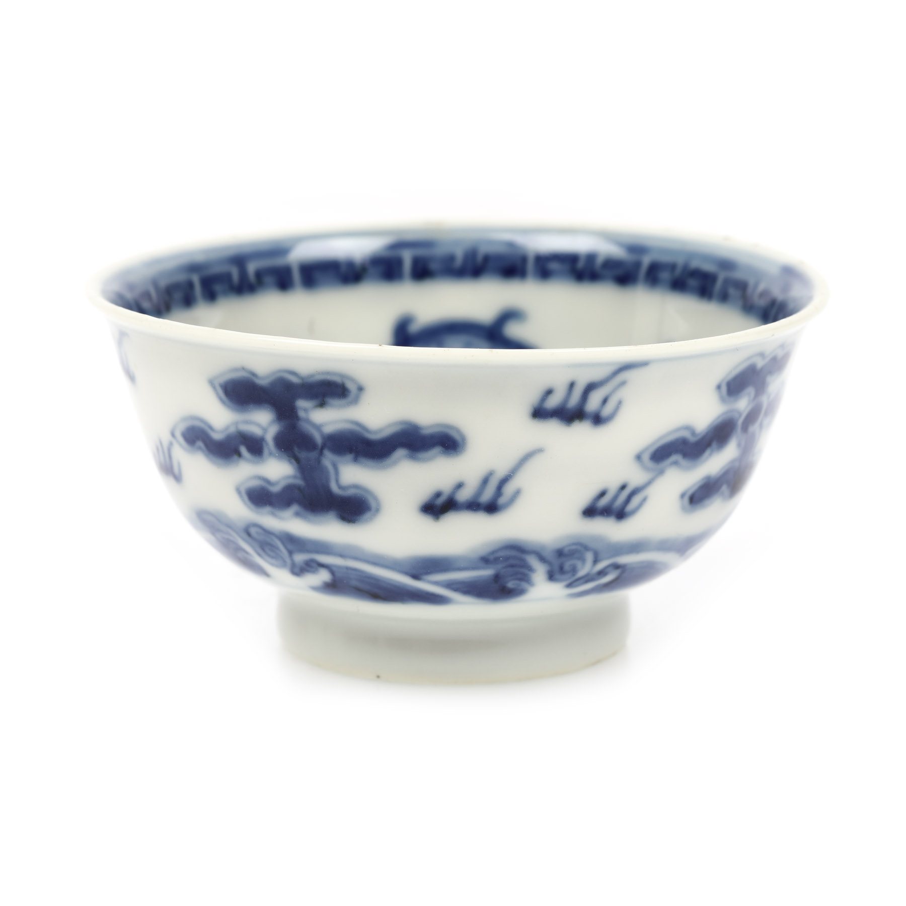 Bol din porțelan, decorat cu motivul dragonului, marcat Xuande, perioada Qing, China, sec. XVIII