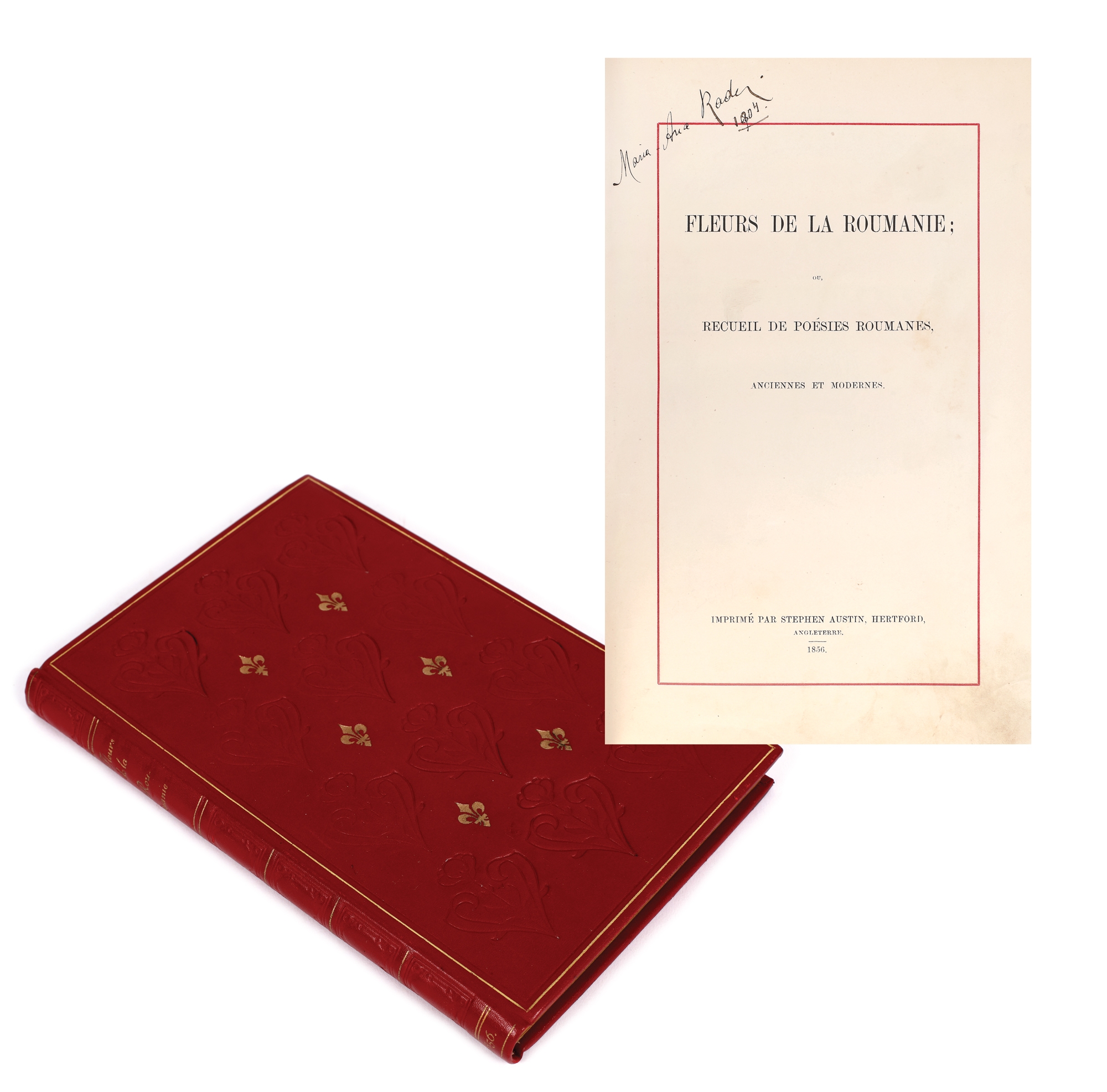 "Fleurs de la Roumanie", ediția franceză, Hertford, 1856, piesă extrem de rară, de colecție