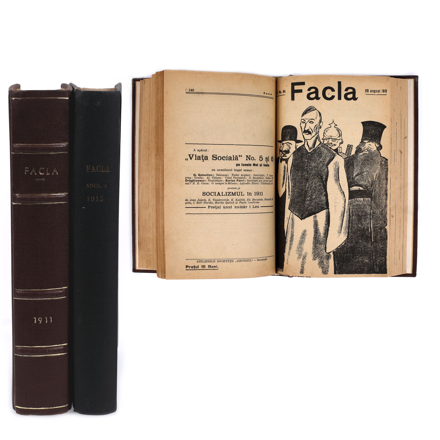 Revista ”Facla”, două volume, 1911 și 1913