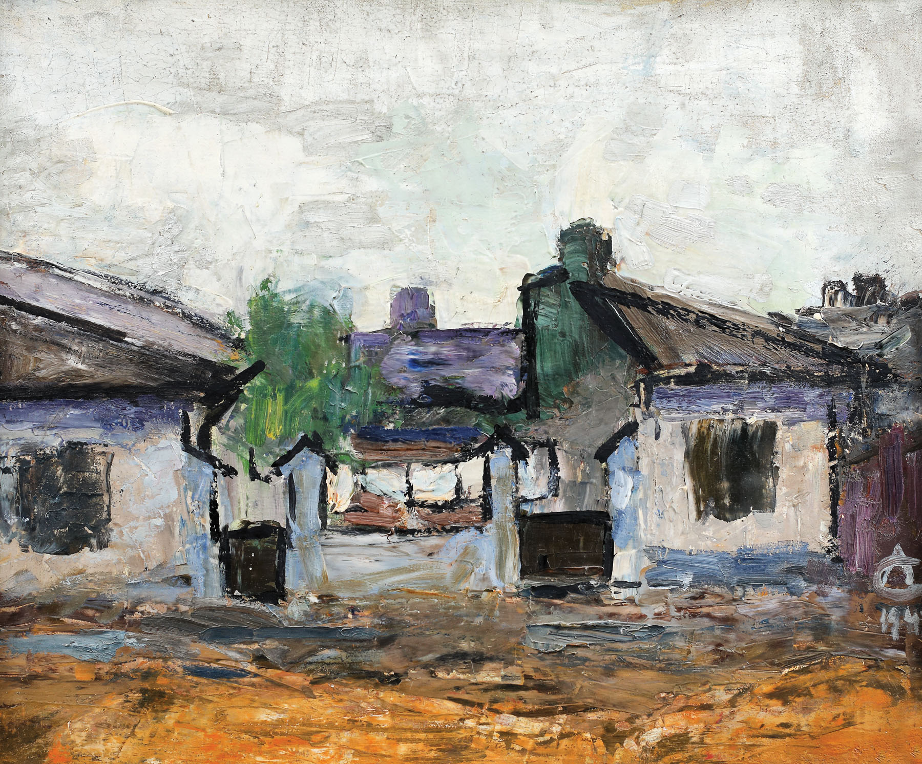 Landscape with houses