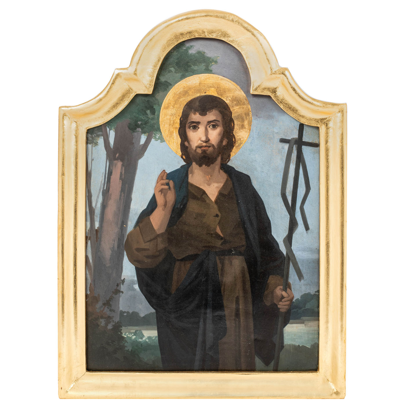 Icoană pe lemn, "Iisus Hristos", atelier transilvănean, începutul sec. XX