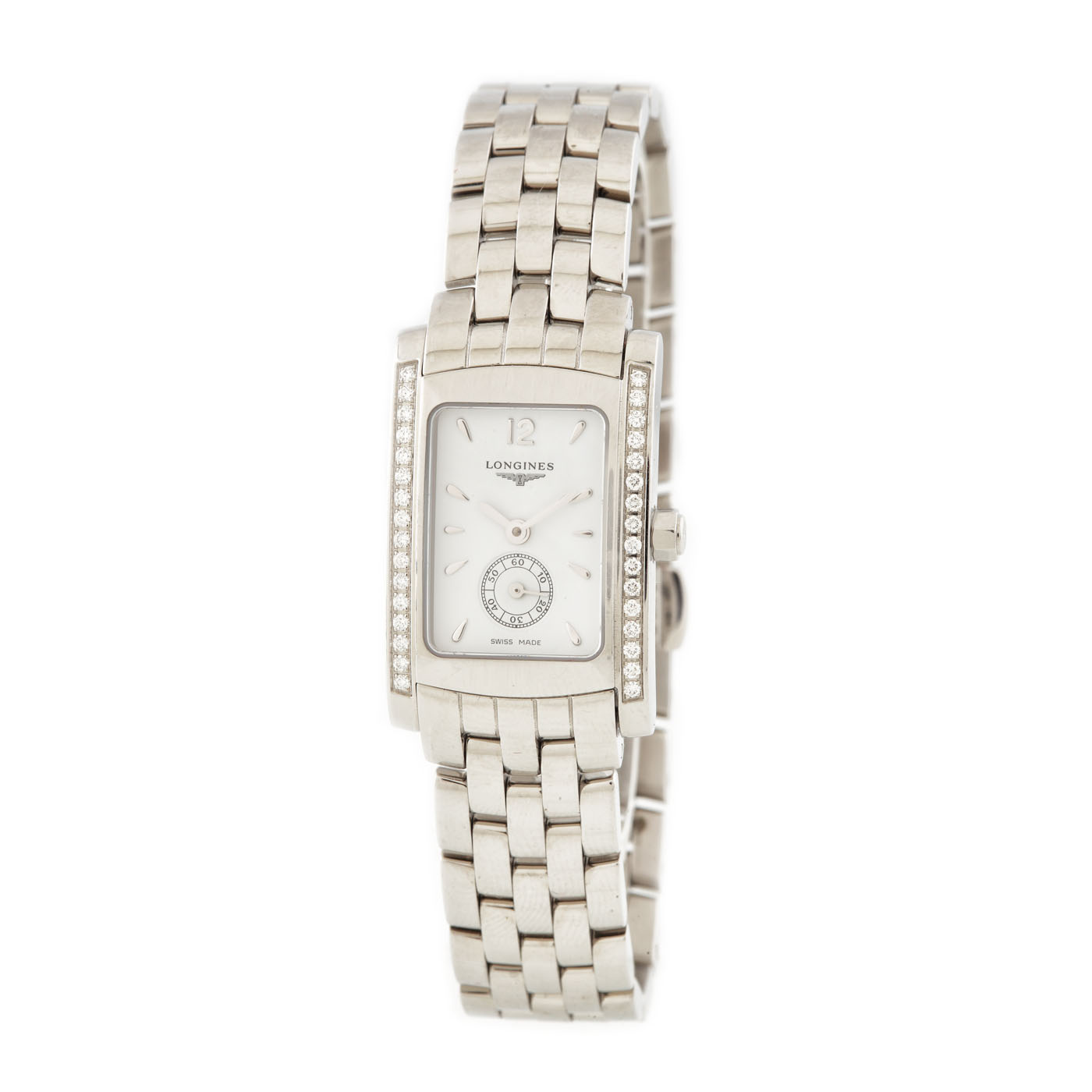 Ceas Longines Dolce Vita, de mână, de damă, decorat cu diamante