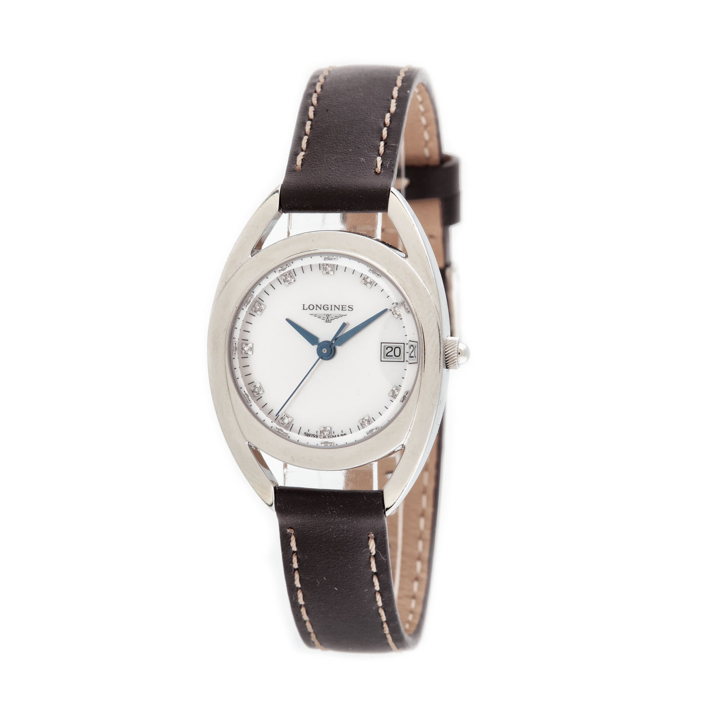 Ceas Longines Equestrian, de mână, de damă, ornat cu diamante
