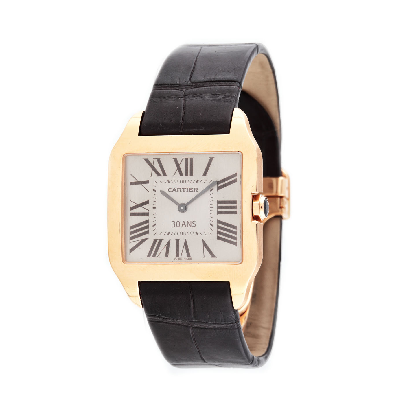Ceas Cartier Santos Dumont, de mână, unisex, din aur roz