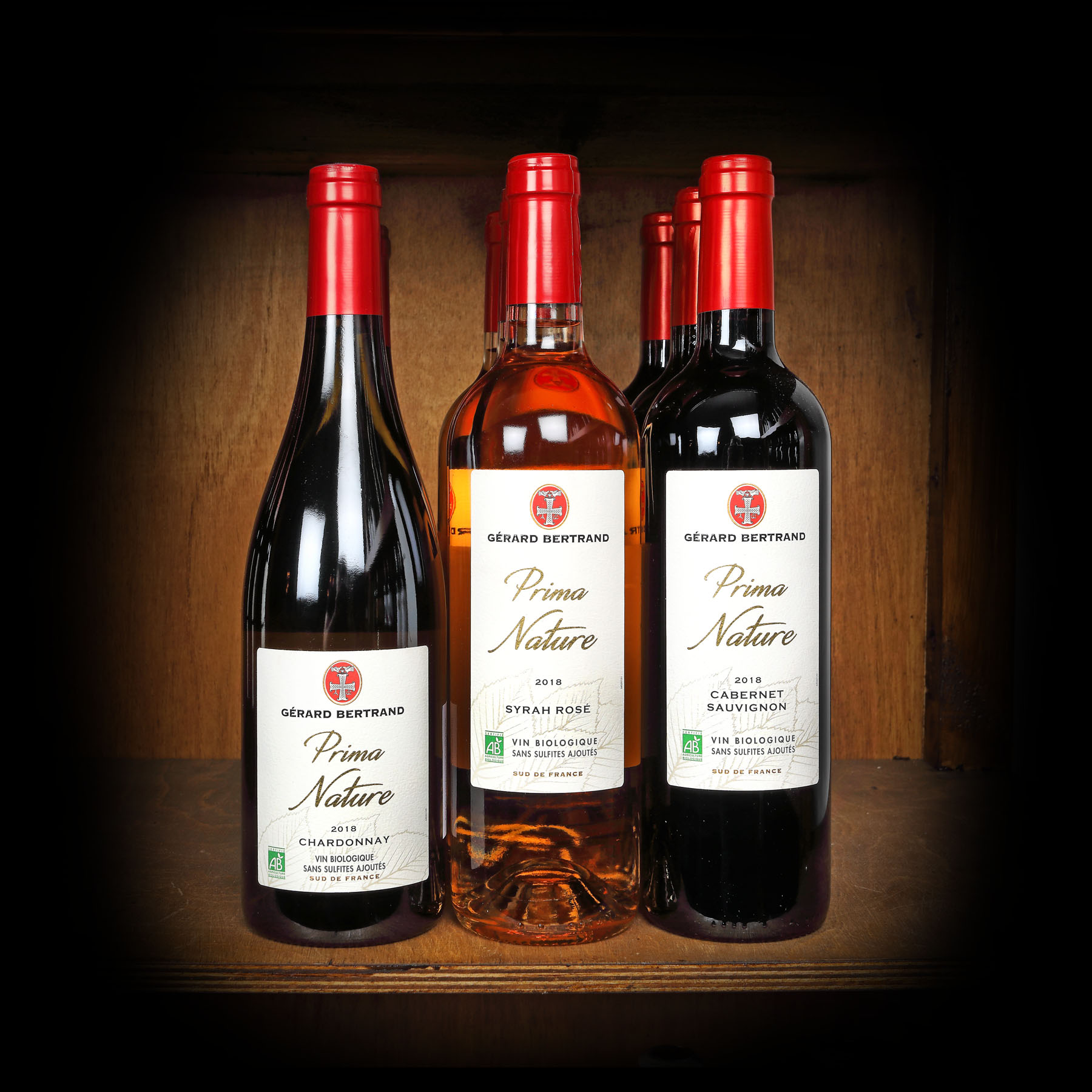 Lot de vinuri Prima Nature - Gérard Bertrand, Languedoc, 2018, 9st x 0,75l