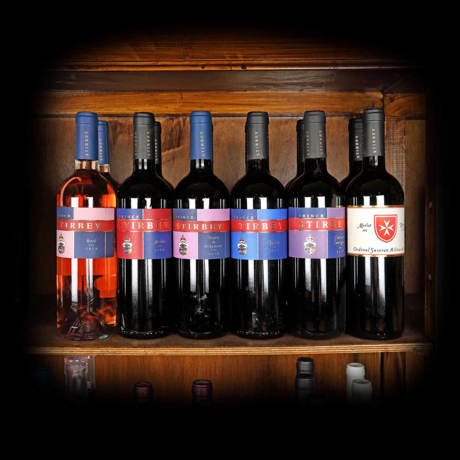 Lot de vinuri roșii de la crama Prince Știrbey, Drăgășani, 2015-2018, 10st x 0,75l