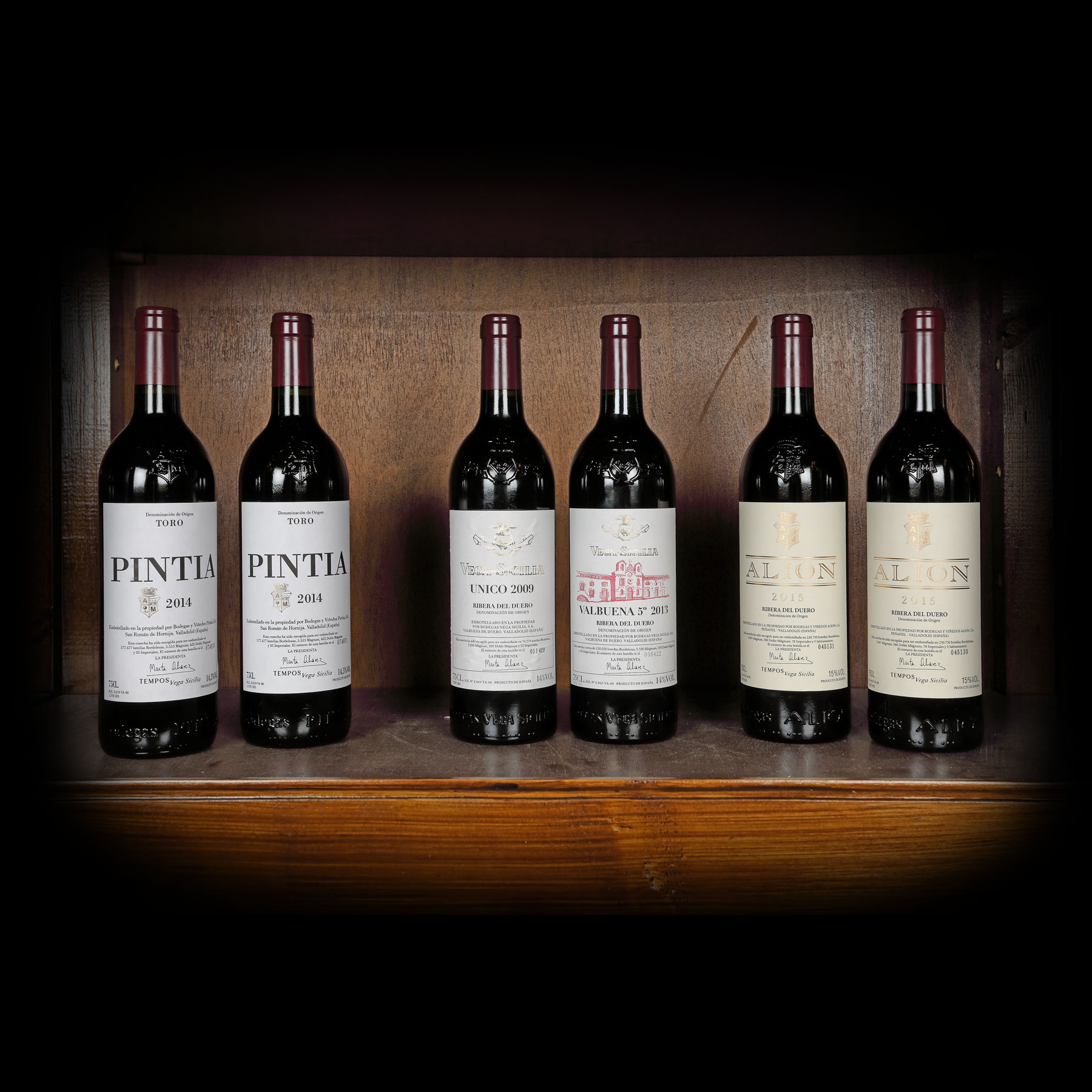 Colecția Vega Sicilia & Toro, Spania, 2009-2015, 6st x 0,75l