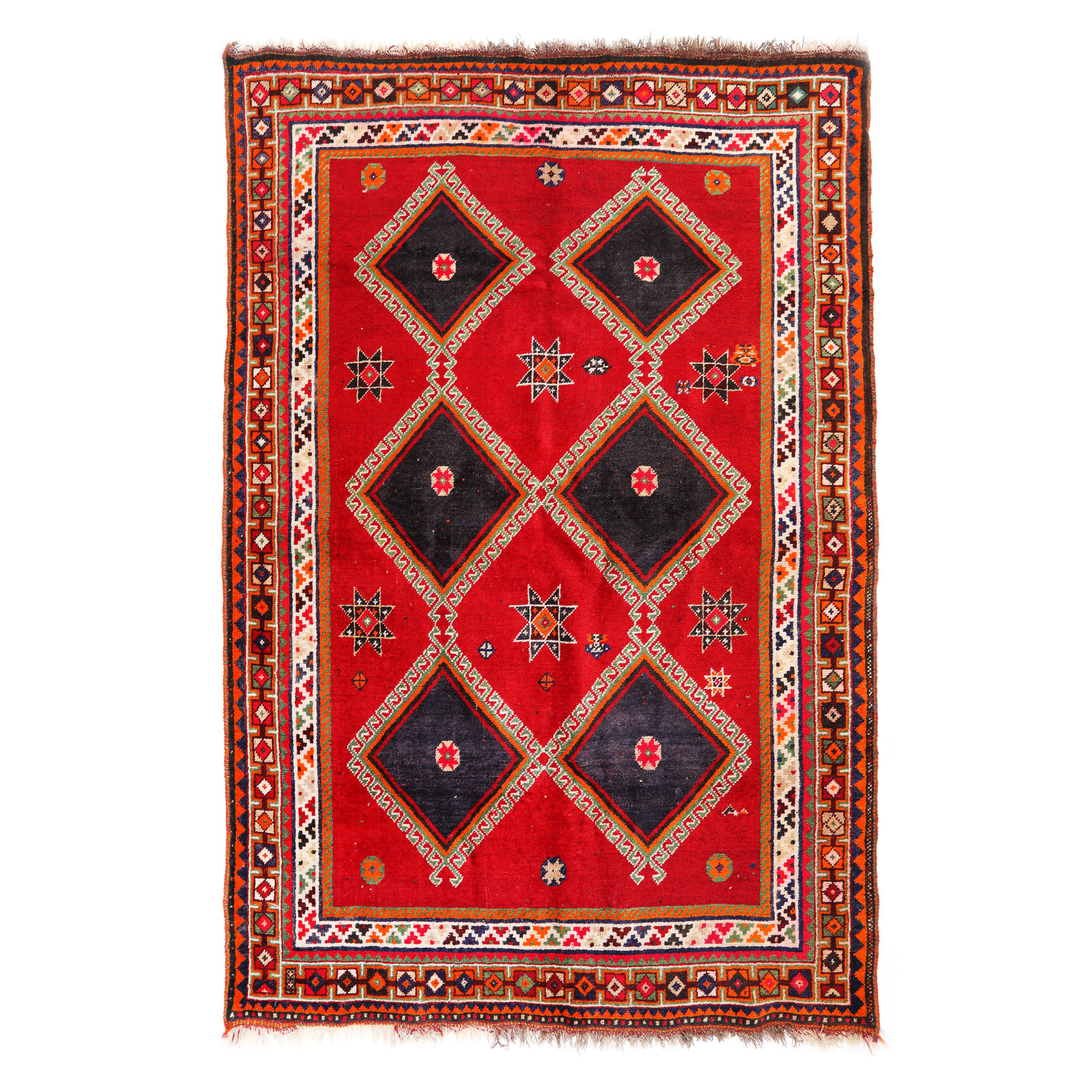 Covor Belucistan din lână, decorat cu motive geometrice, Pakistan