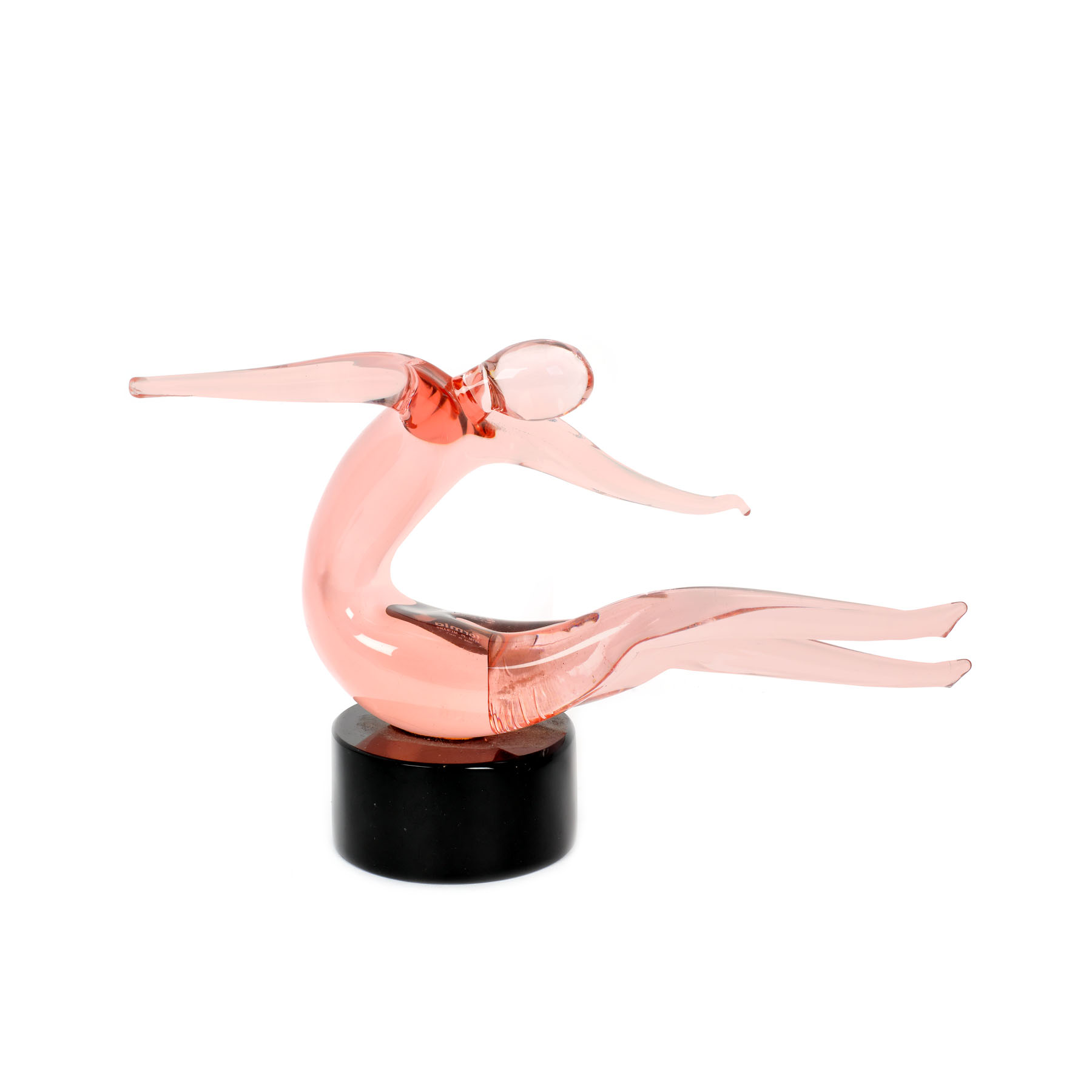 ”Ballerina” - statuetă din sticlă Formia Murano, reprezentând un nud stilizat