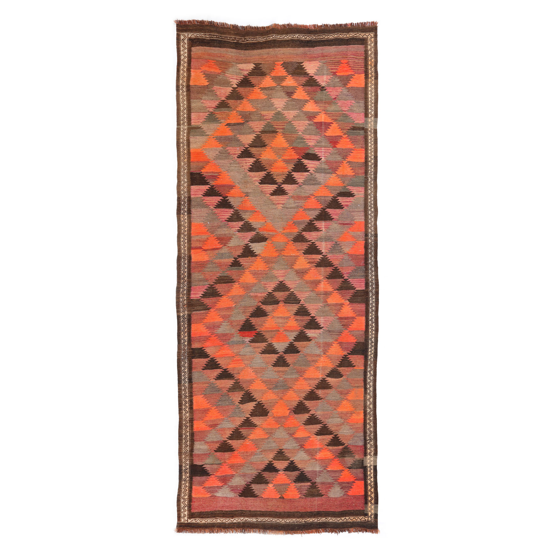 Covor Kilim din lână, cu design de inspirație minimalistă, Iran