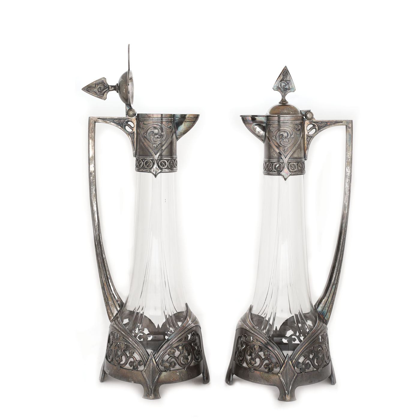 Pereche de carafe Sezession, cca. 1900