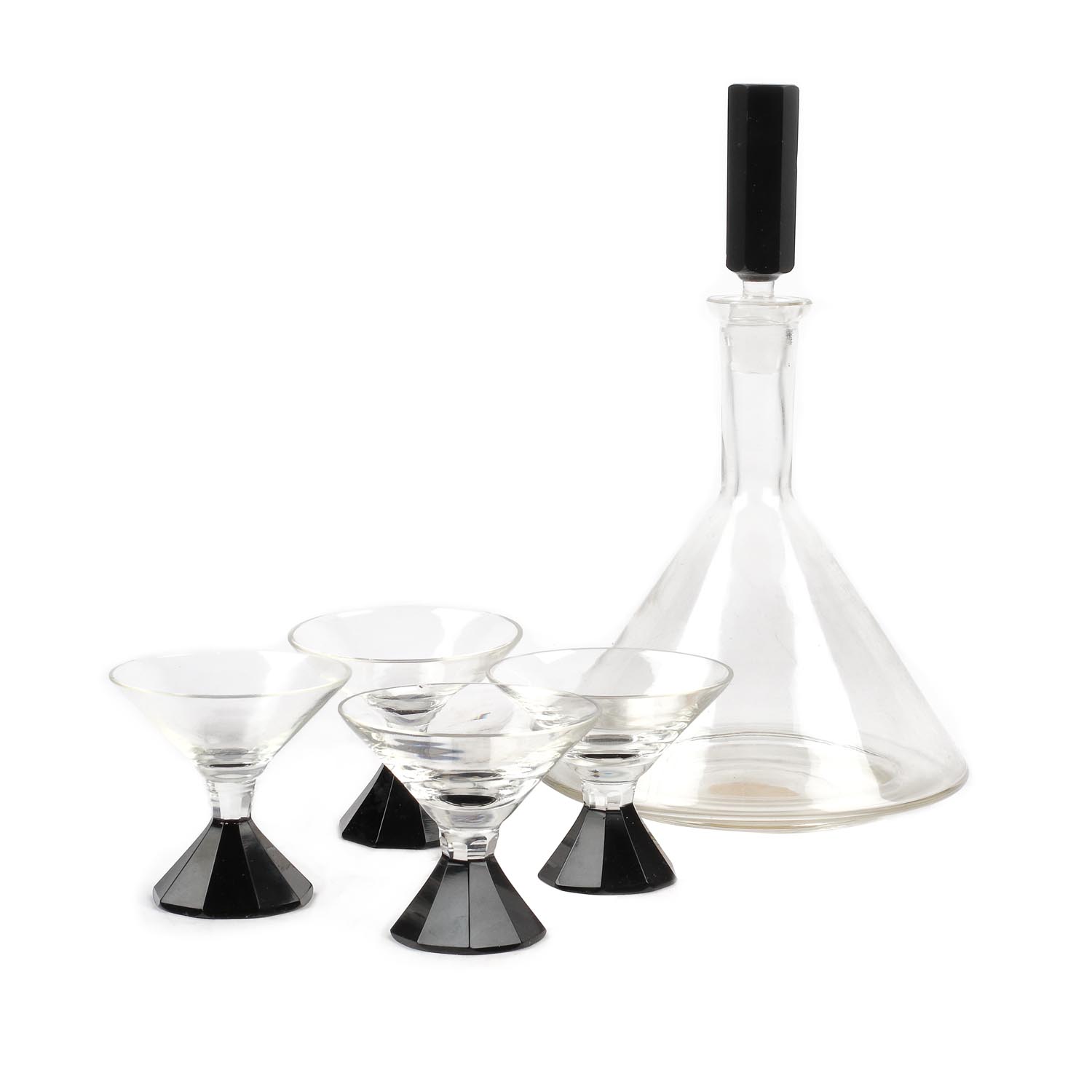Set Rosenthal, Mid-century, pentru lichior, format din carafă și patru pahare