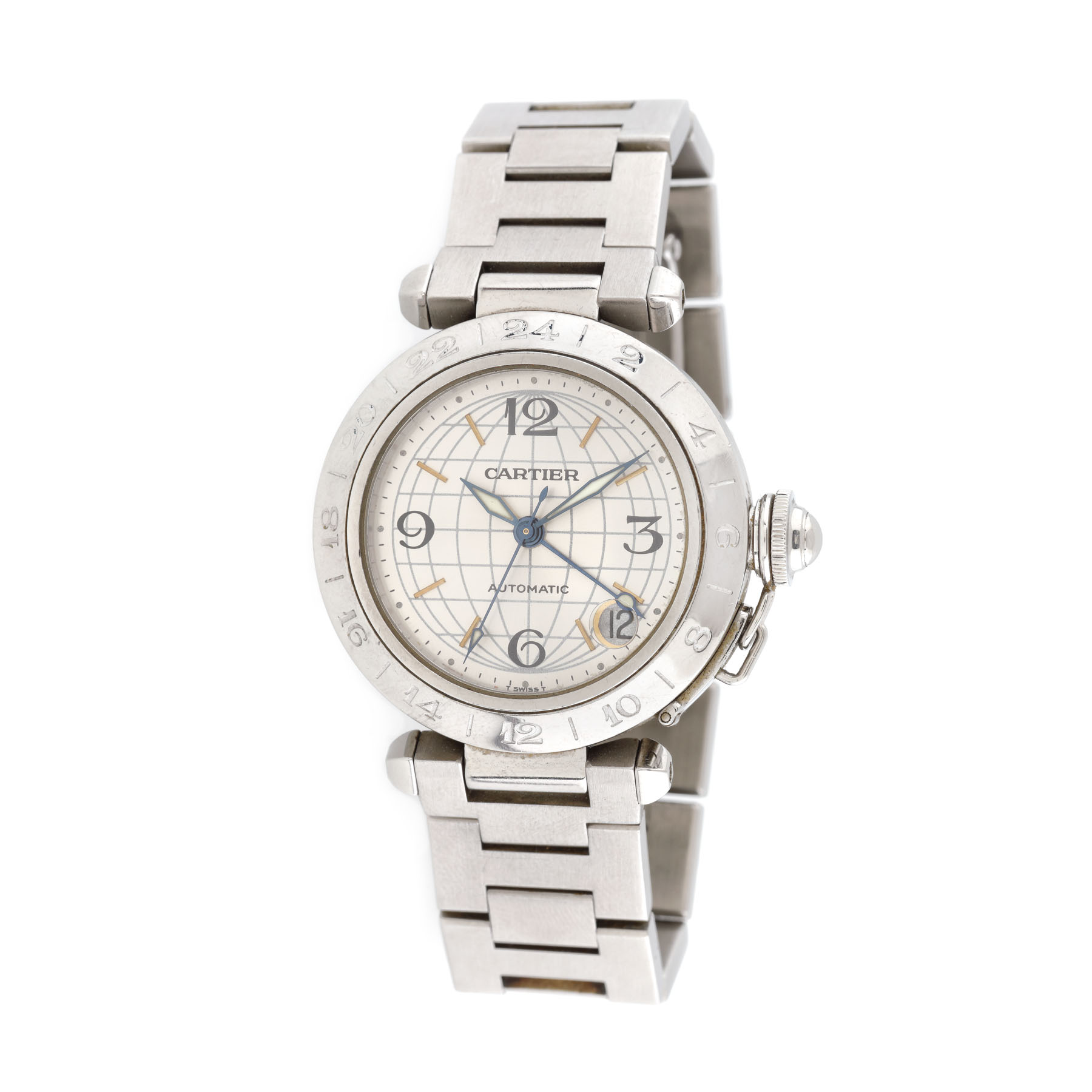 Ceas Cartier Pasha GMT, de mână, unisex, în cutie originală