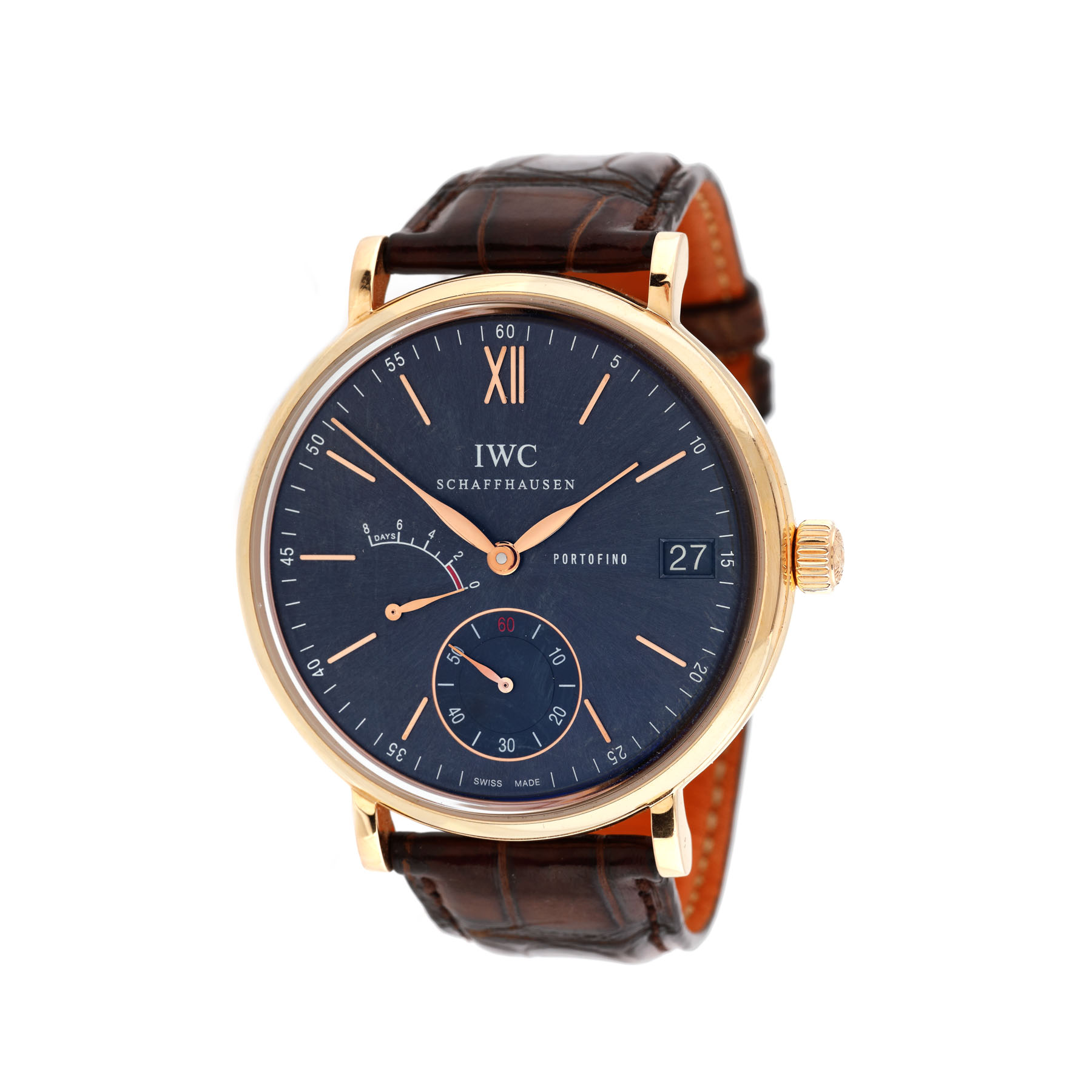 IWC Portofino, pink gold men's wristwatch
