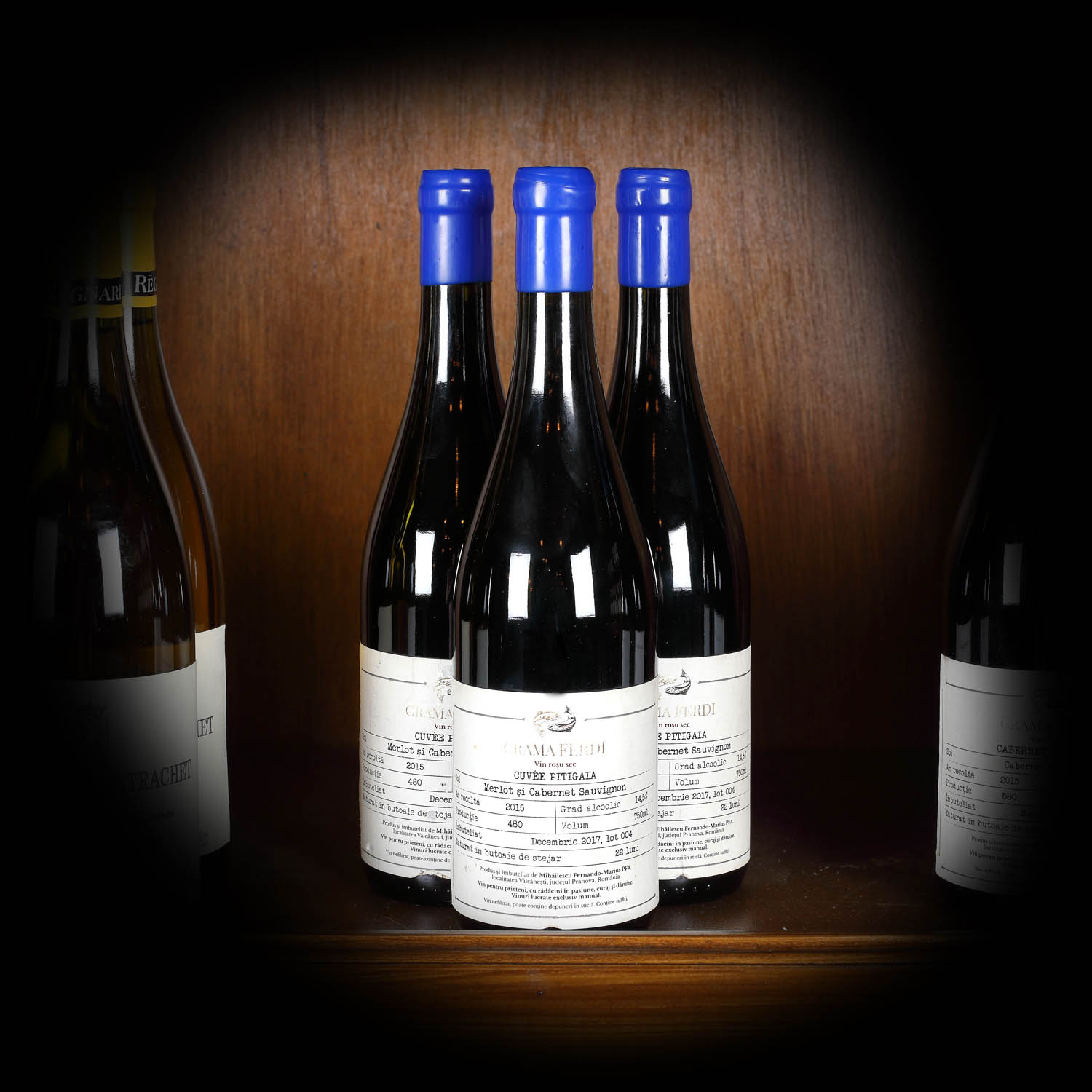 Lot de vinuri de excepție provenind de la Crama Ferdi, Cuvée Pițigaia, ediție limitată de 480 de sticle, 2015, 3st x 0,75l
