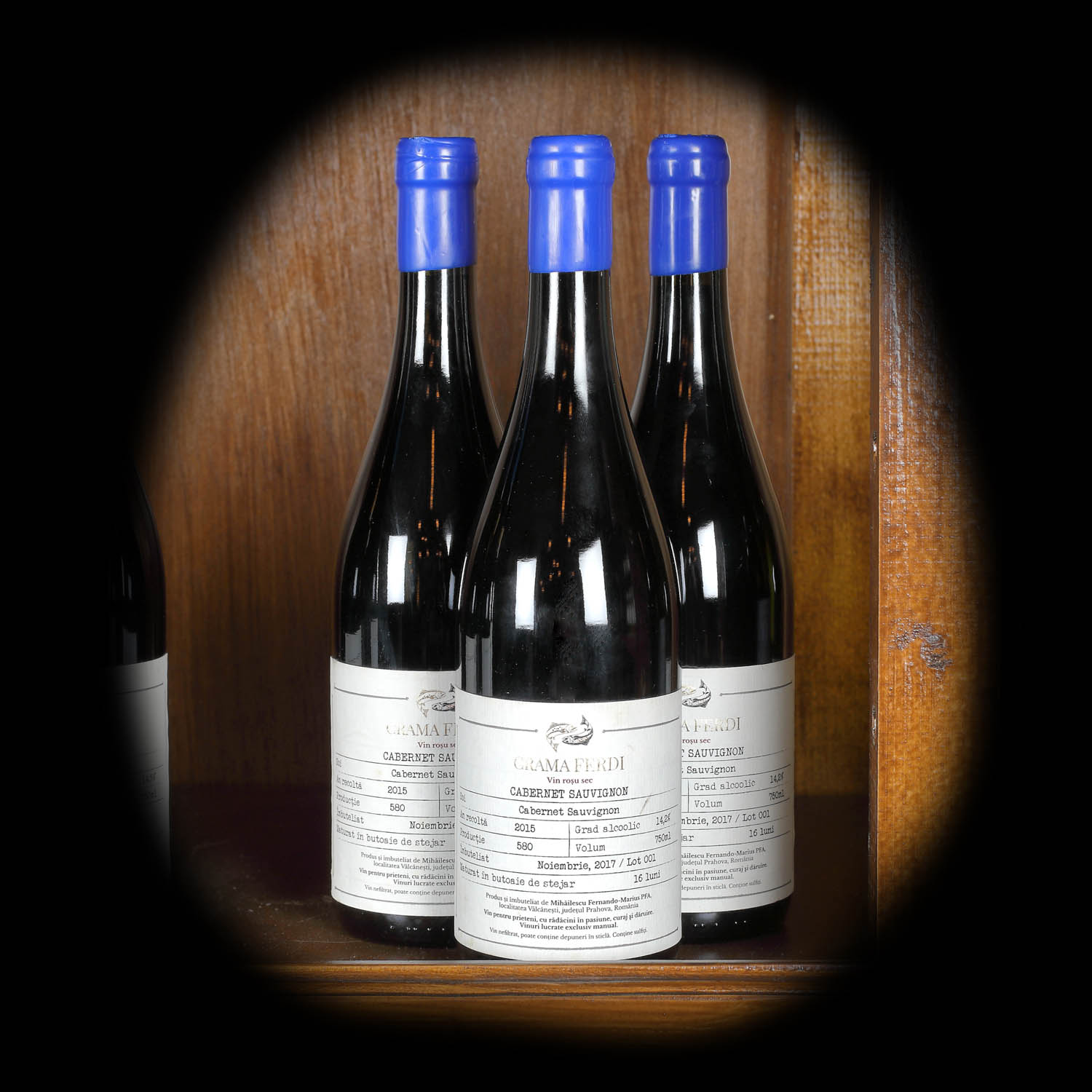 Lot de vinuri de excepție provenind de la Crama Ferdi, Cabernet Sauvignon, ediție limitată de 580 de sticle, 2015, 3st x 0,75l