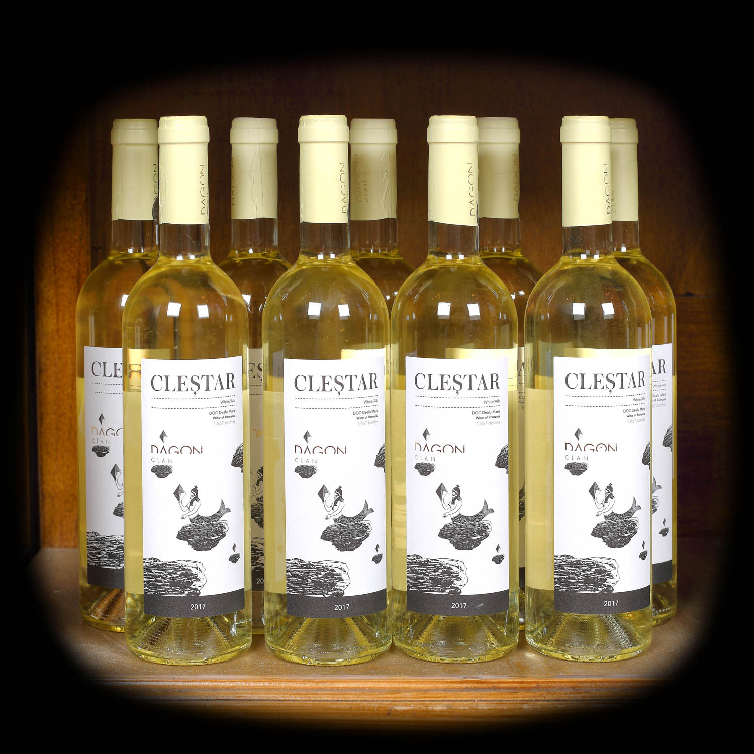 Lot de vinuri albe, Dagon Clan, Cleștar, Dealu Mare, 2017, 9st x 0,75l