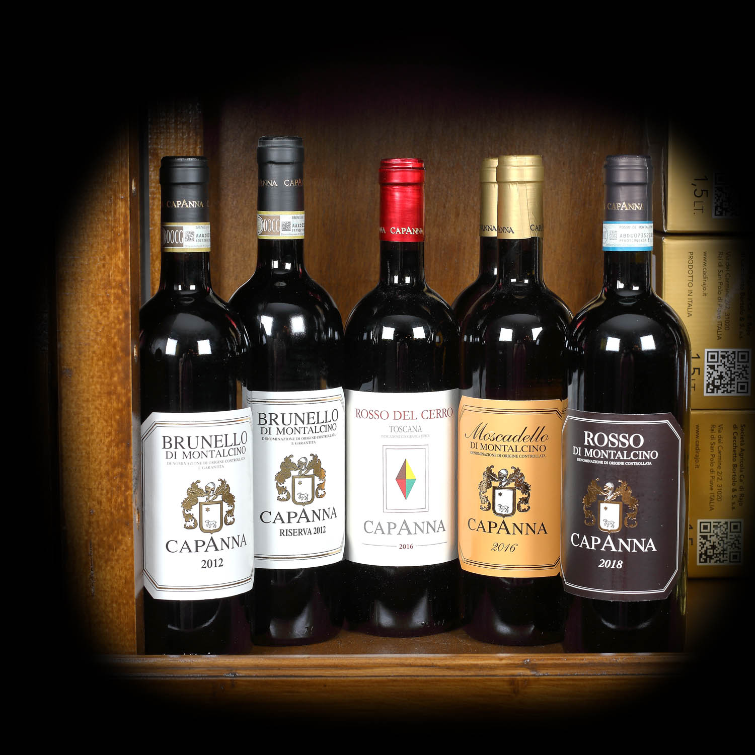 Lot format din diverse vinuri semnate Capanna di Cencioni, Toscana, 2012-2018, 6st x 0,75l