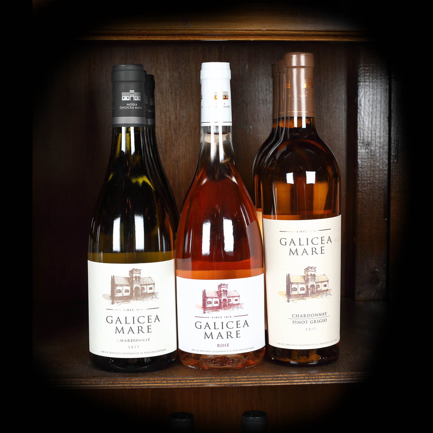 Lot de vinuri albe și rosé semnate Galicea Mare, Dealurile Olteniei, 2017-2018, 9st x 0,75l