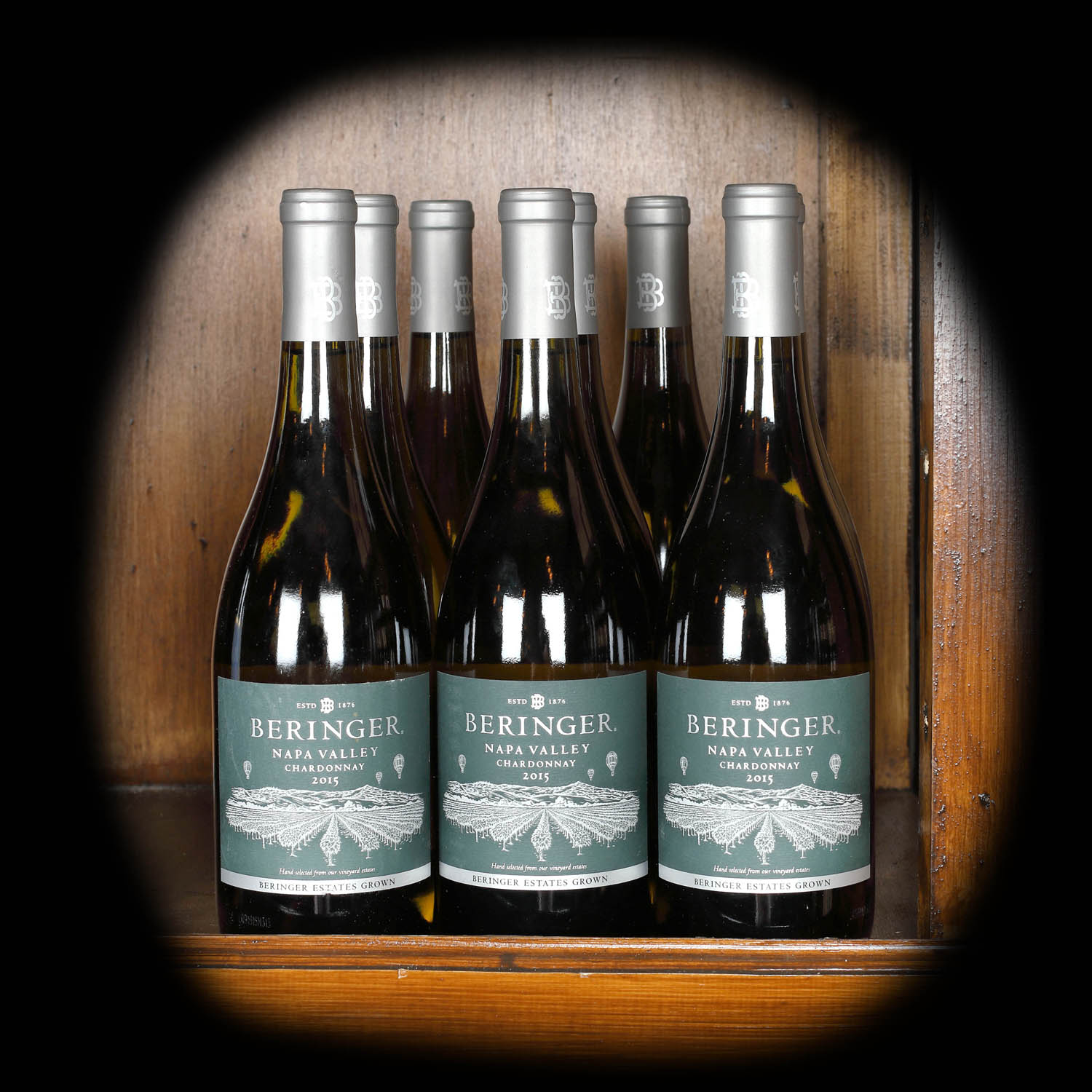 Lot de vinuri Chardonnay Beringer, Napa Valley, California, 2015, 8st x 0,75l 