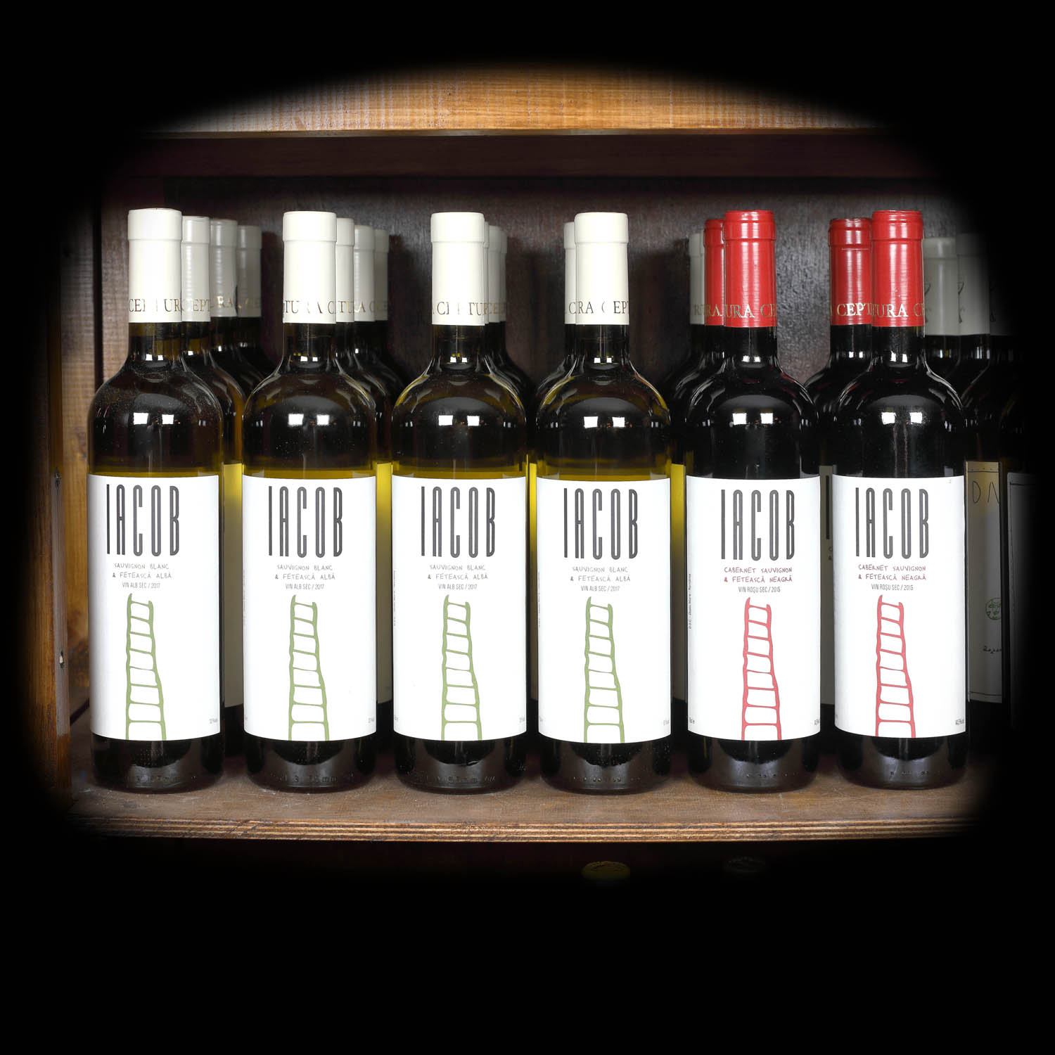 Lot de vinuri albe și roșii, gama Iacob, Crama Davino, Dealu Mare, 2015 - 2017, 22st x 0,75l