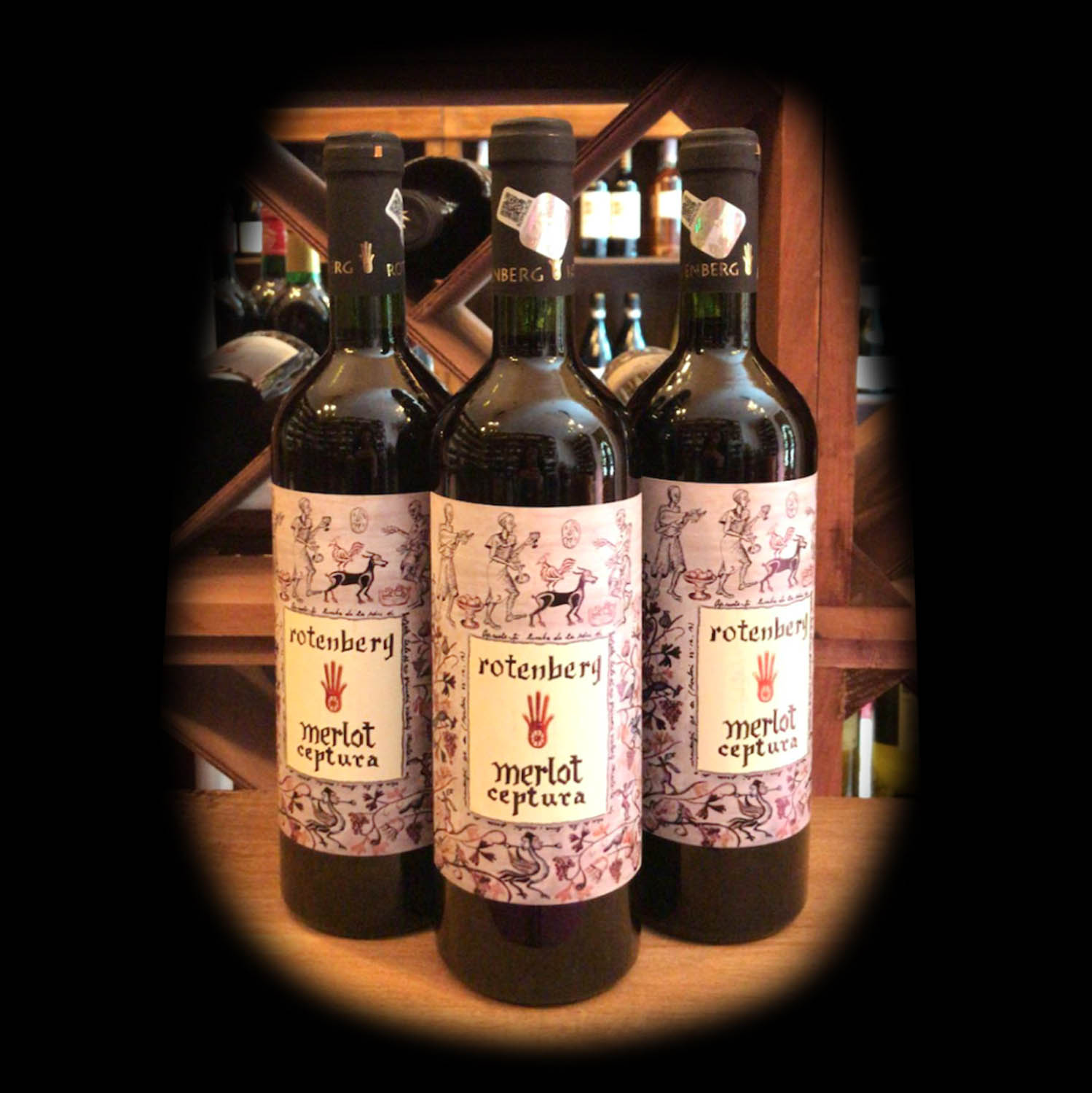 Lot de Merlot-uri de vinotecă, ediție limitată de 10.000 sticle, Cramele Rotenberg, Dealu Mare, 2007, 3st x 0,75l