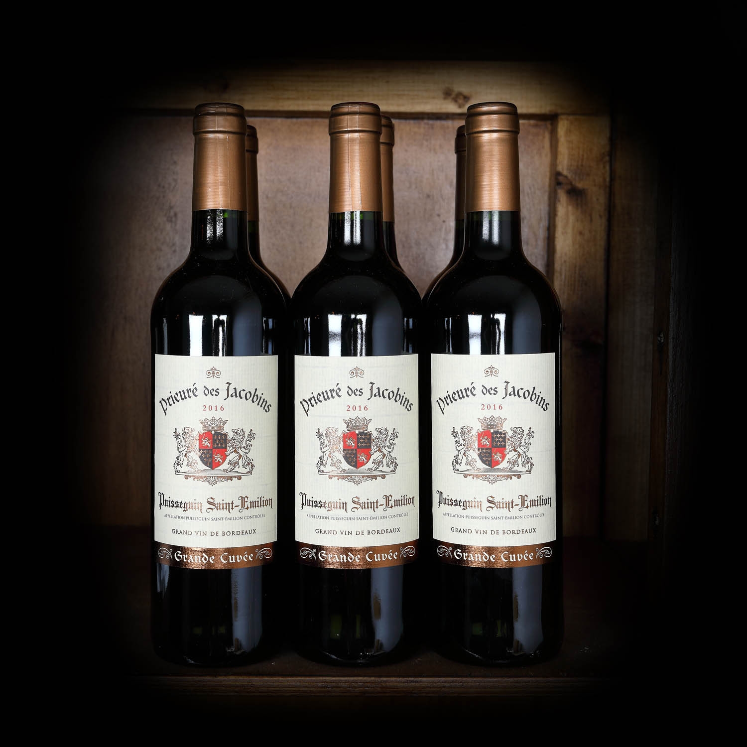 Lot de vinuri Prieuré des Jacobin, Puisseguin-Saint-Émilion, Bordeaux, 2016, 6st x 0,75l