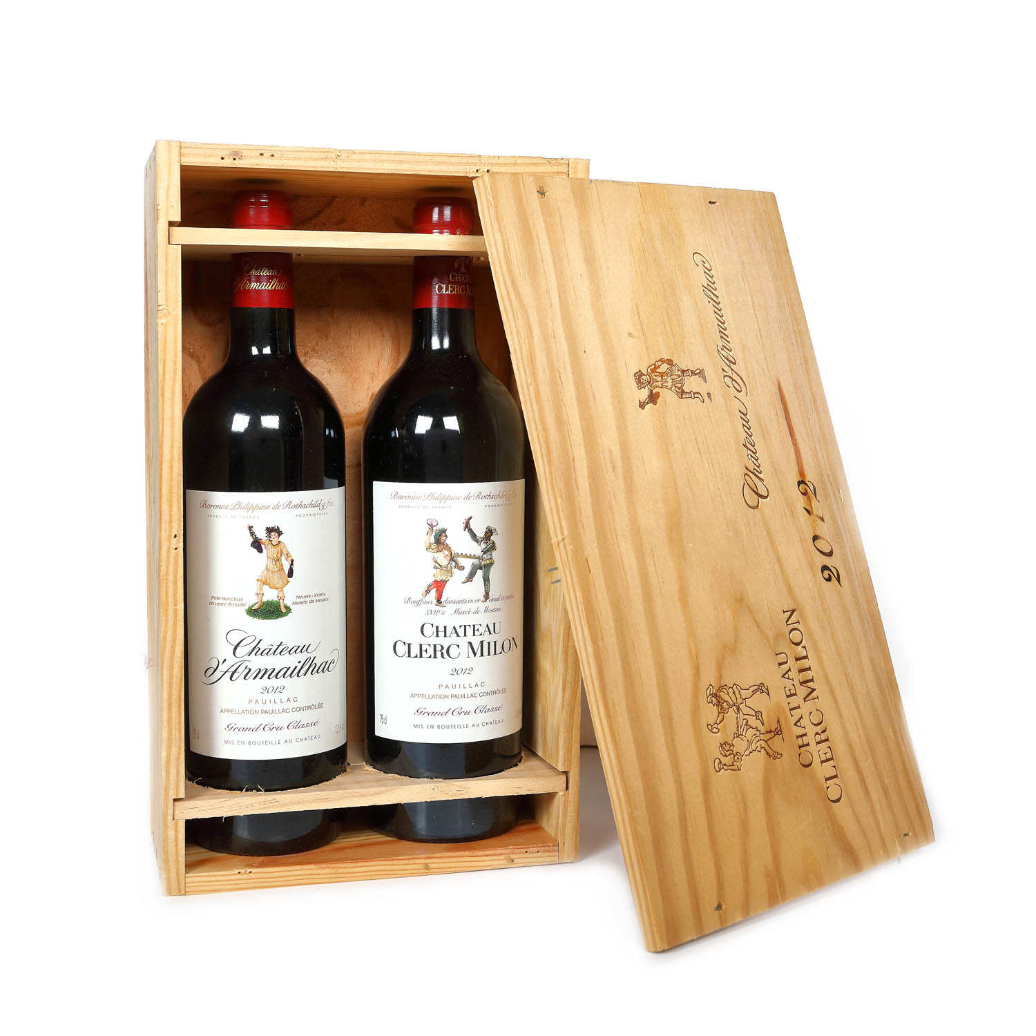 Lot de vinuri bordeleze Grand Cru Classé, 2012, 2st x 0,75