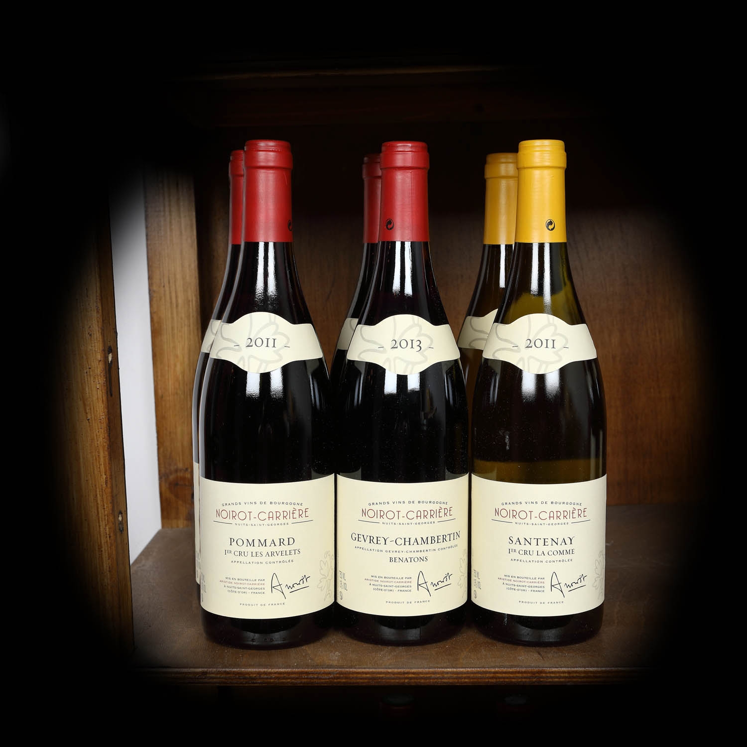 Lot de vinuri Noirot Carrière, Premier Cru, Burgundy, 2011-2013, 6st x 0,75l