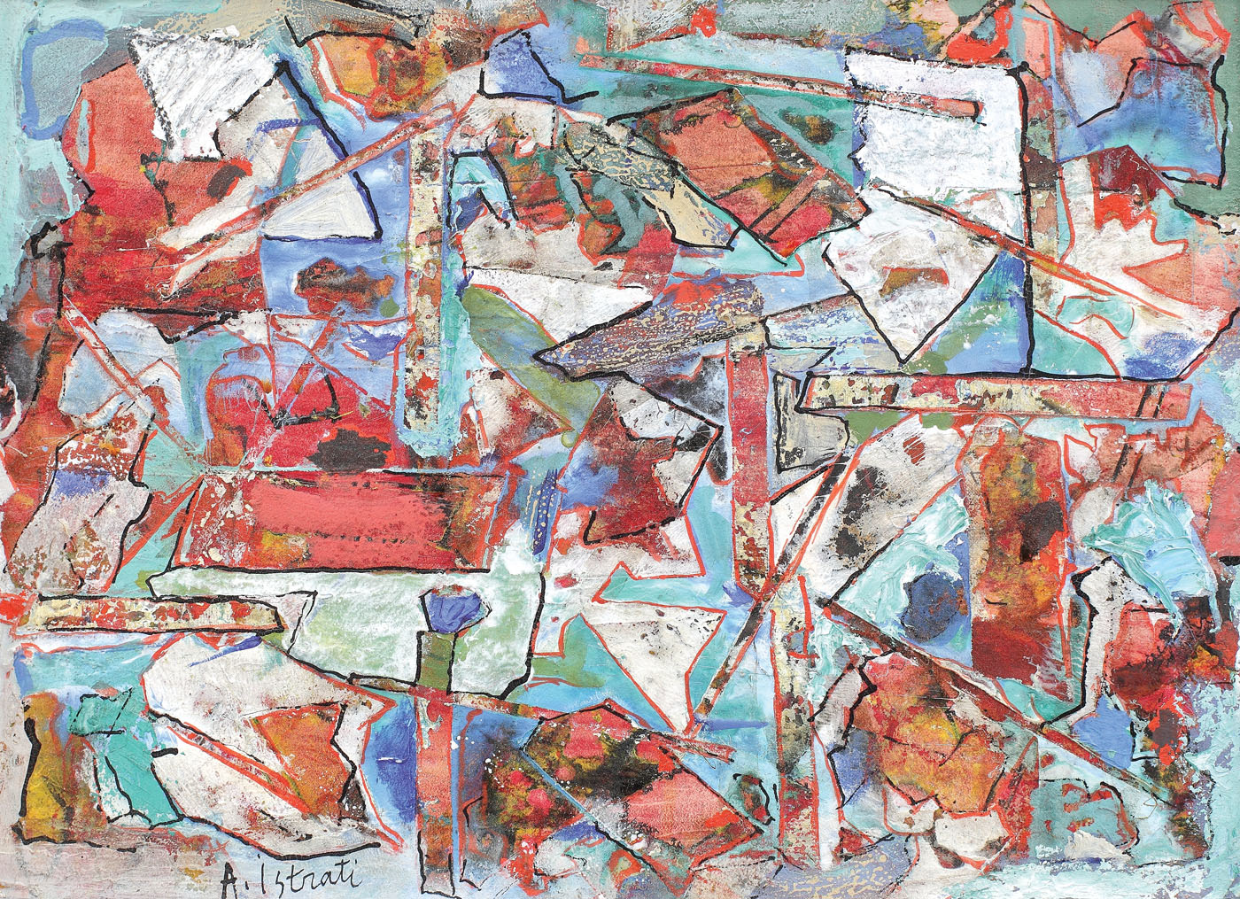 Composition in Red