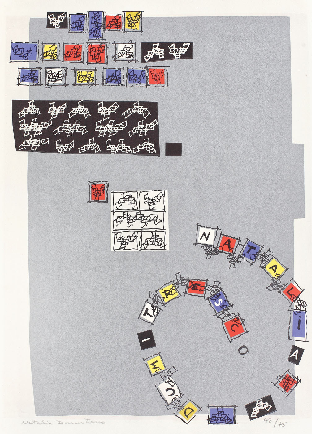 Composition sur fond blanc